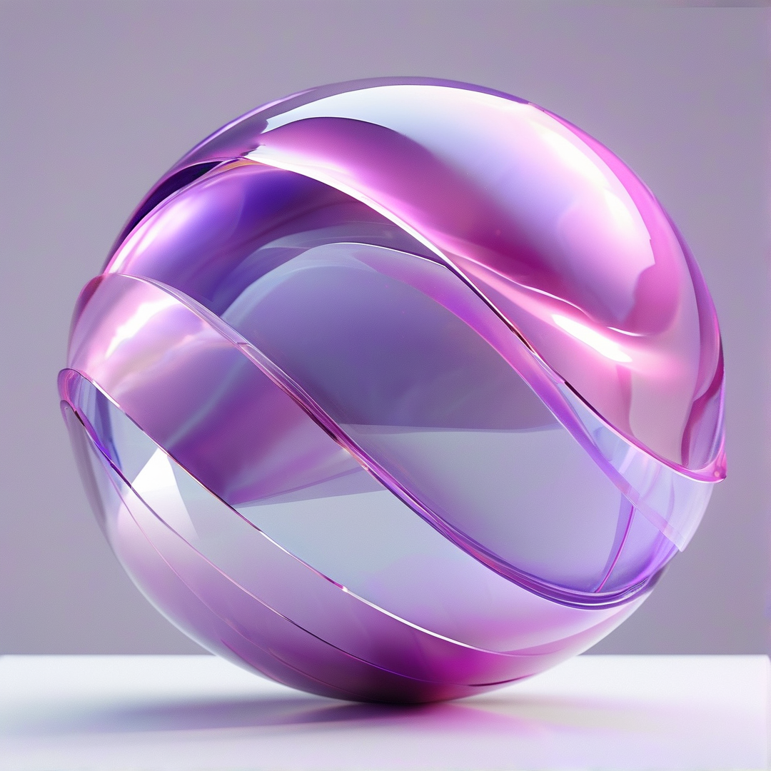 Violet Twisted Reflective Orb