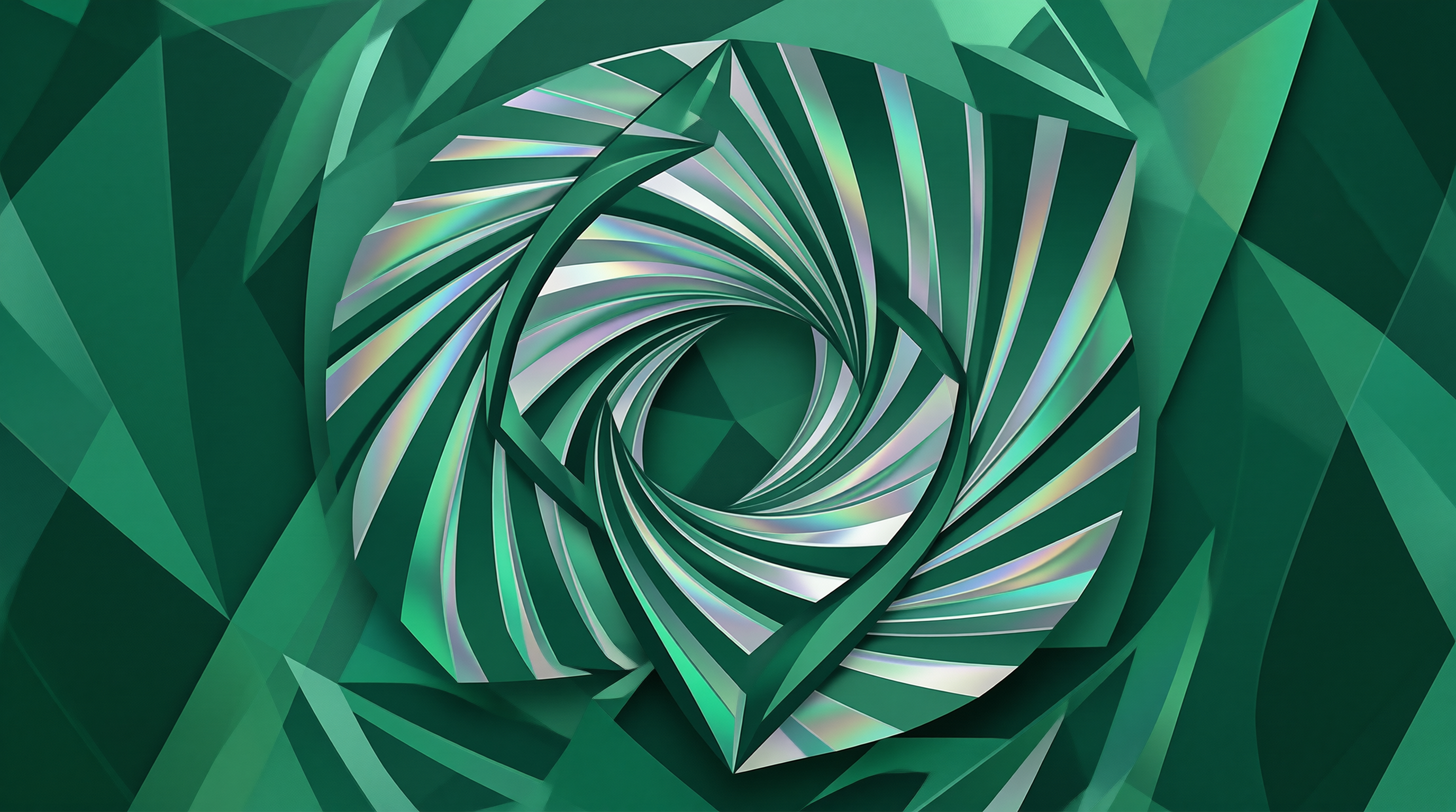 Abstract Green Spiral Geometry