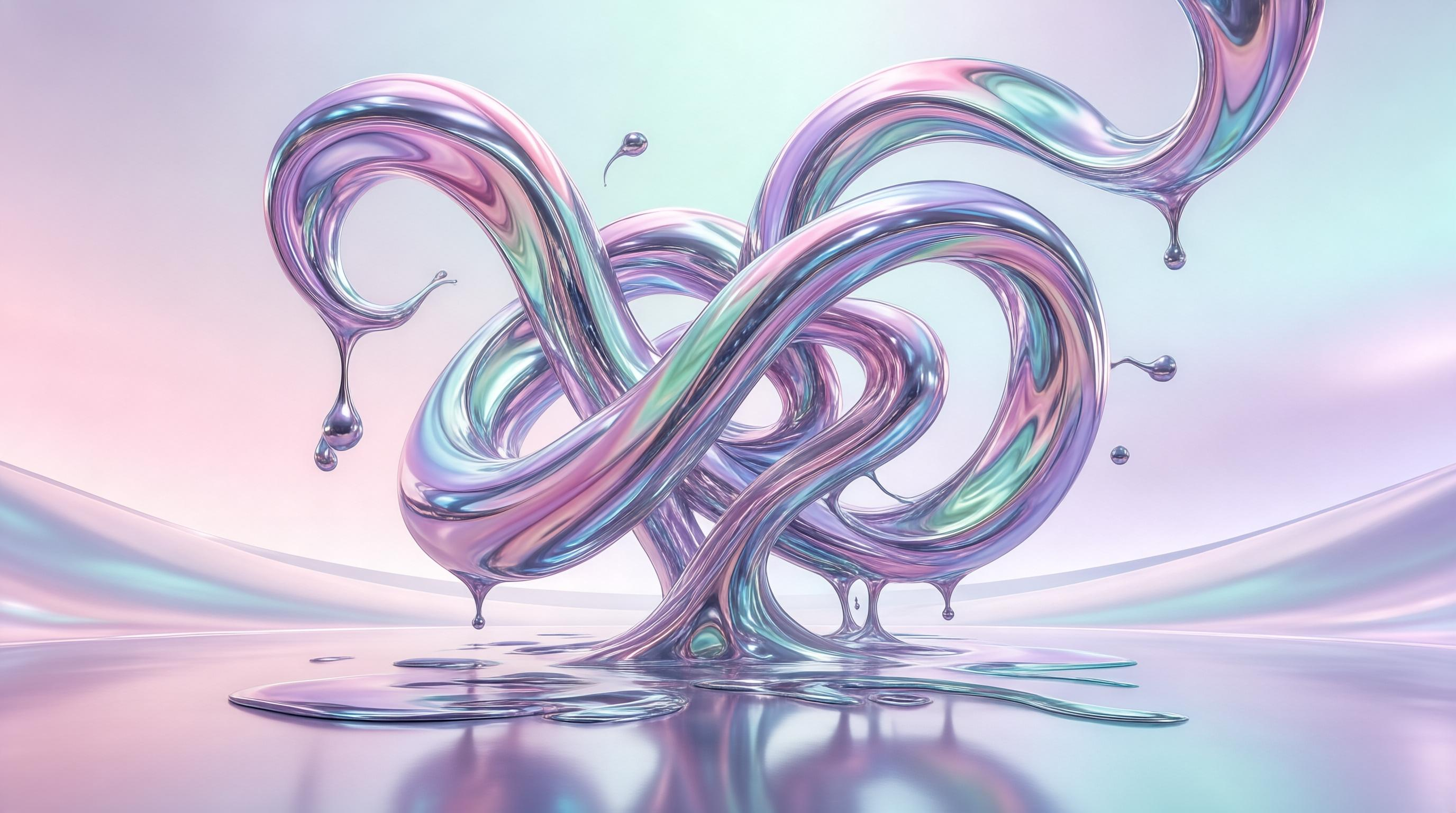 Iridescent Liquid Sculpture