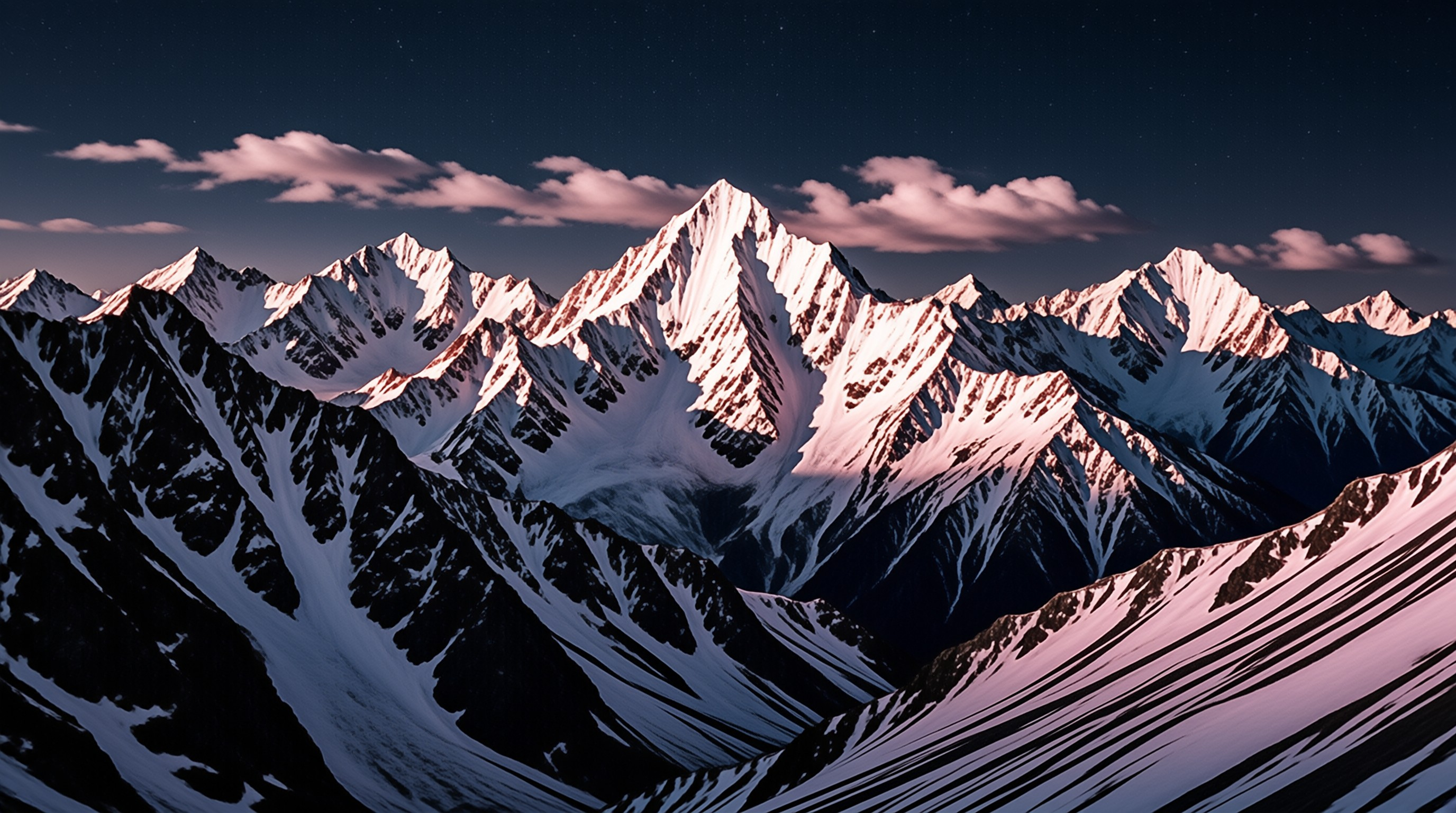 Snowy Mountain Peaks