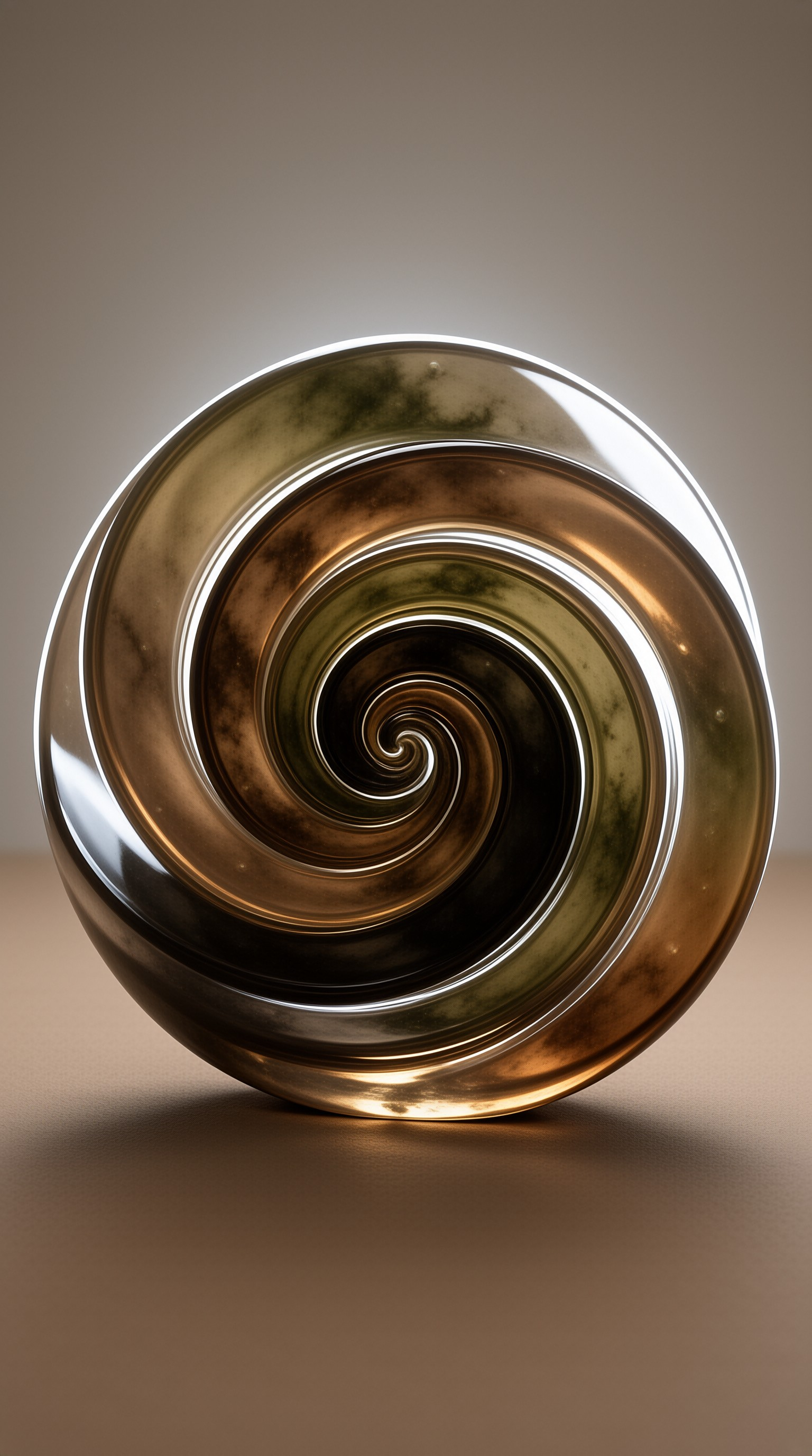 Shiny Metallic Spiral Bowl