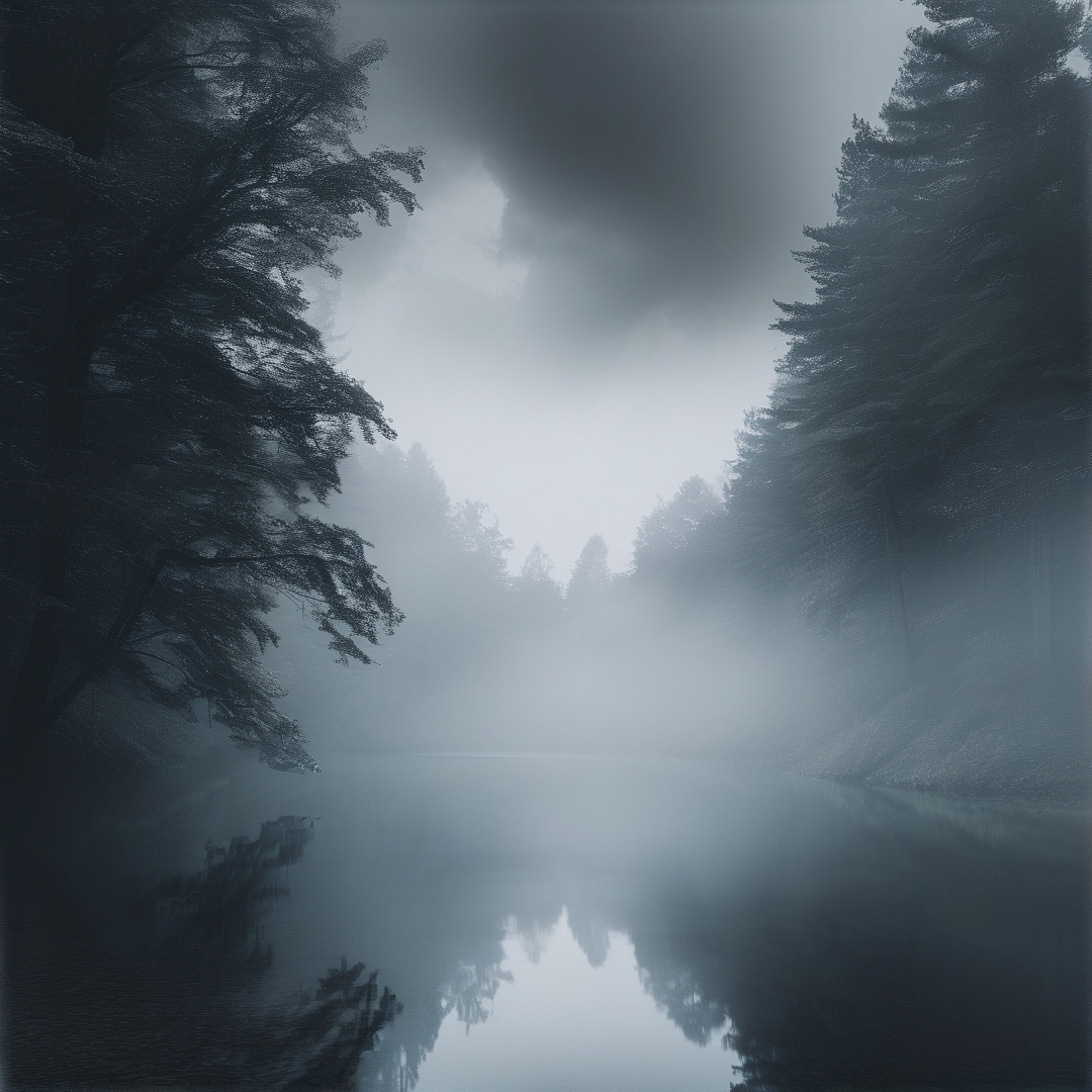 Misty Forest Lake