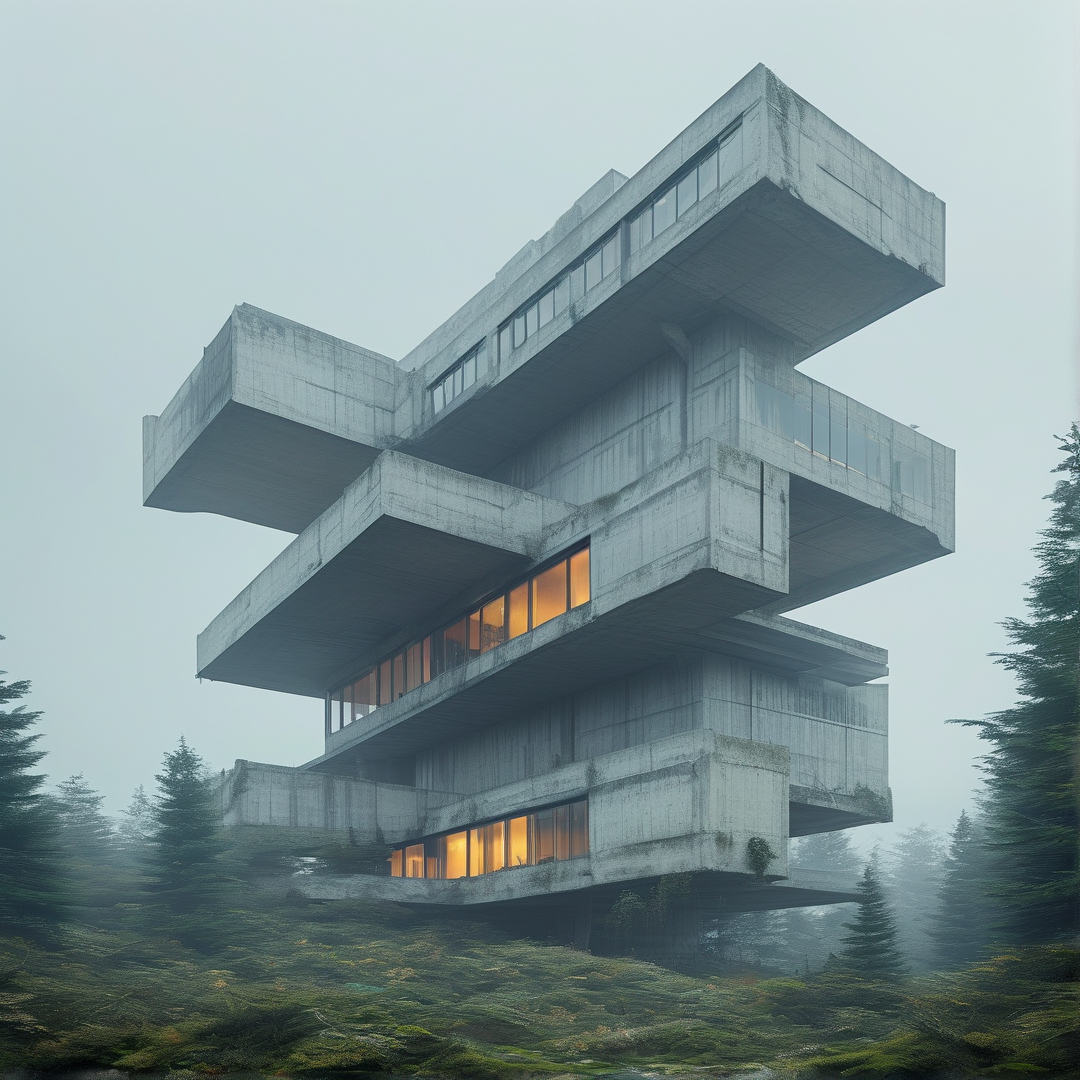 Brutalist Forest House