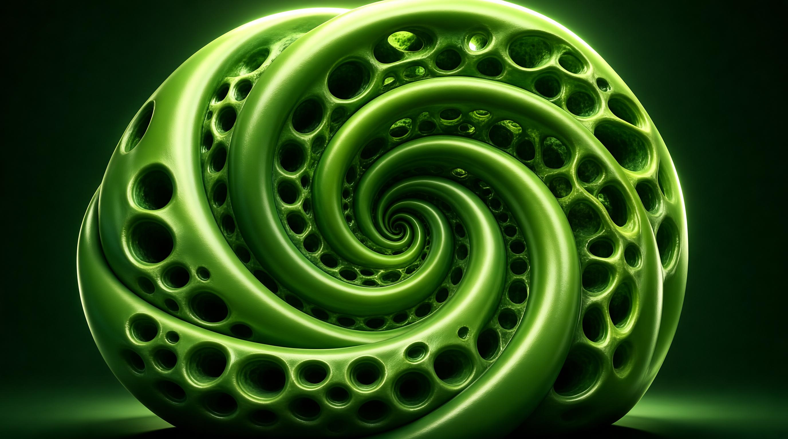 Green Spiral Object
