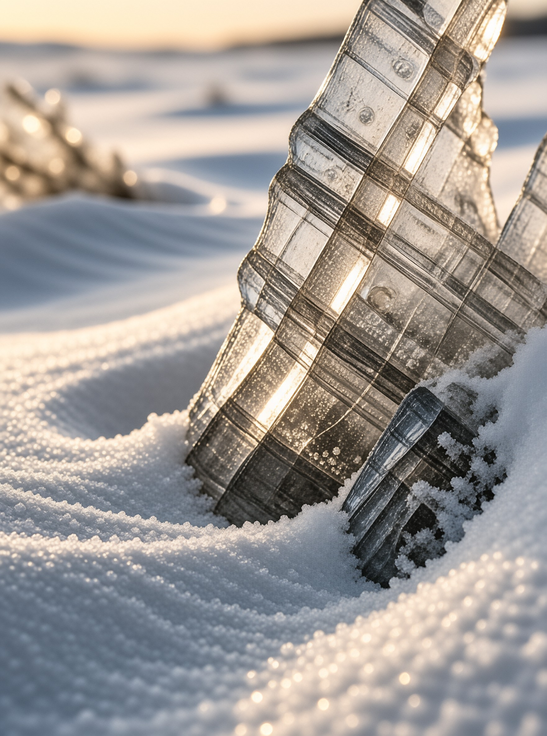 Frozen Bottle in Snow