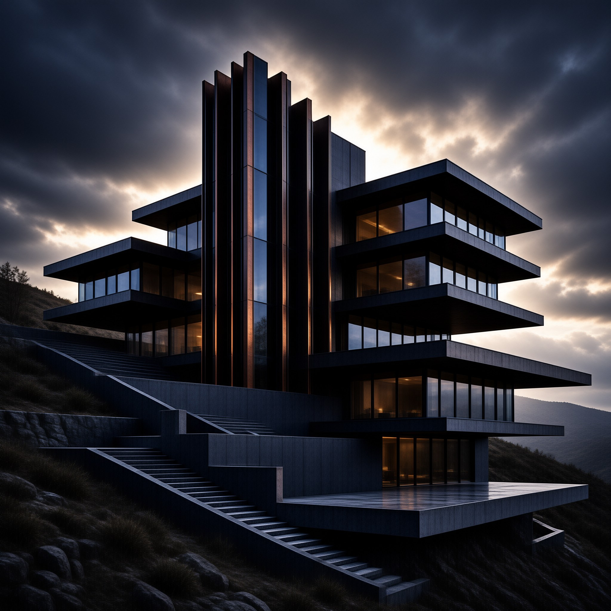 Modern Hillside Mansion