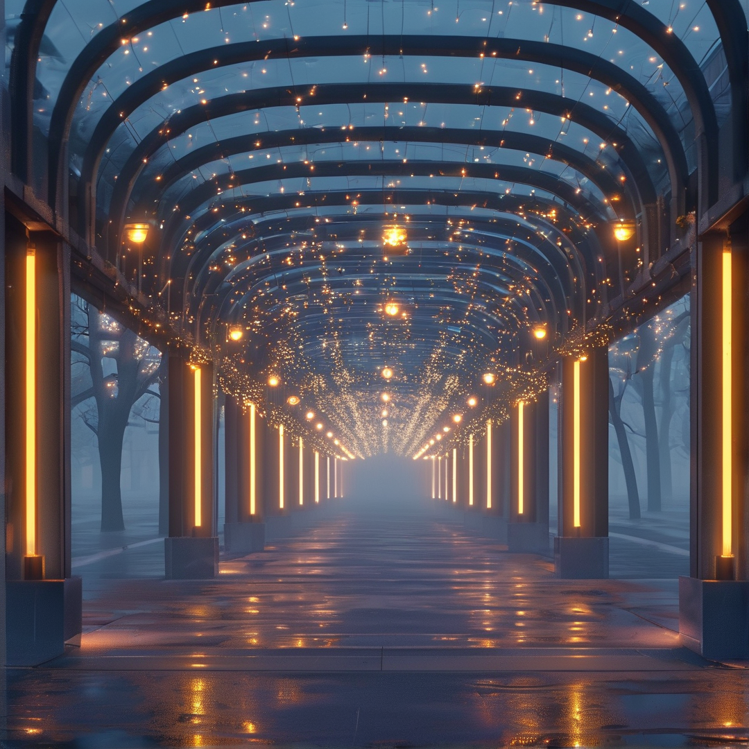 Illuminated Glass Walkway