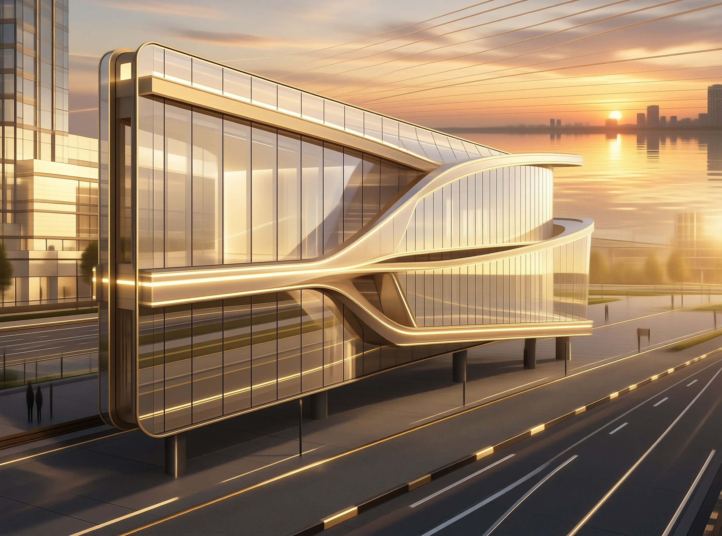 Sleek Waterfront Building