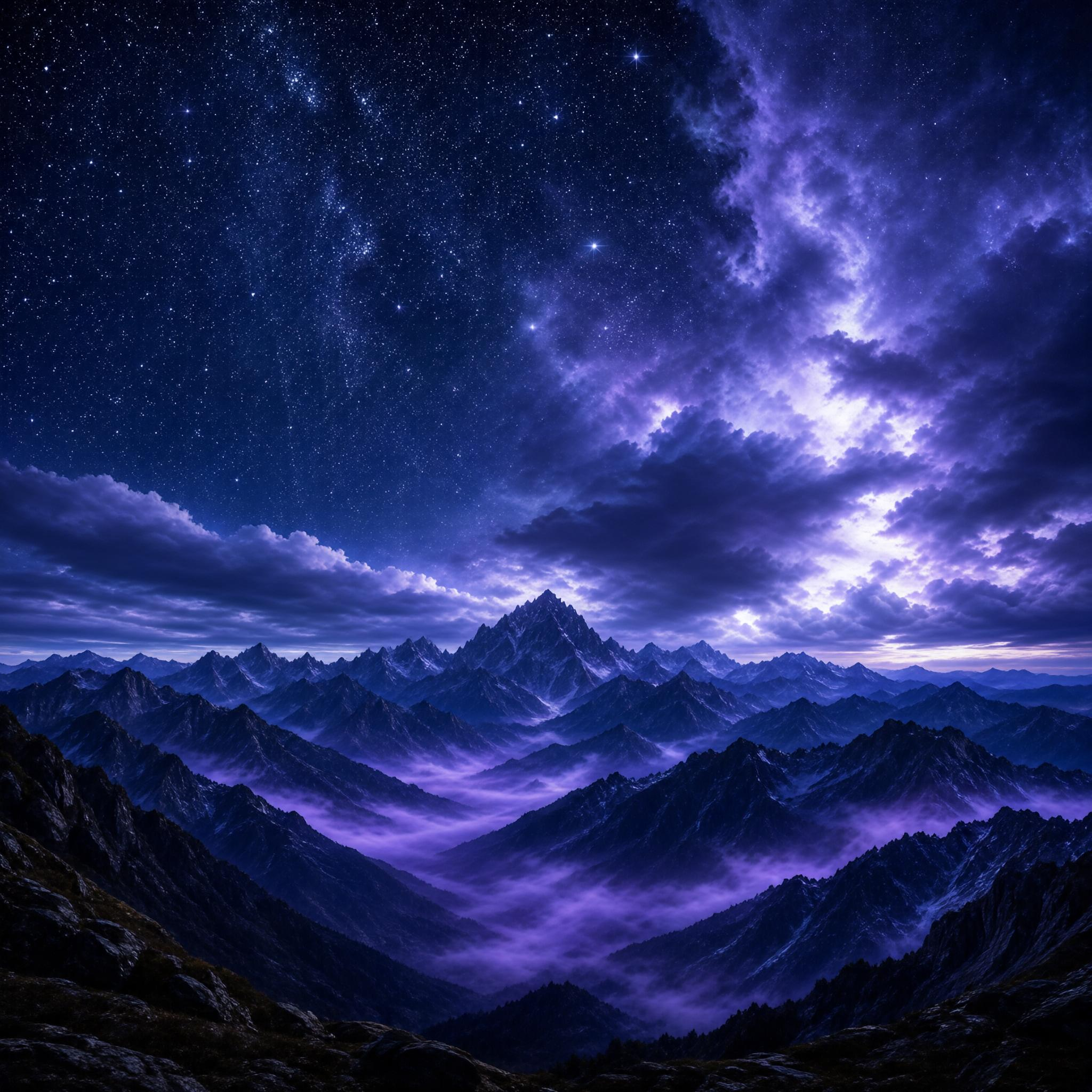Starry Mountain Night