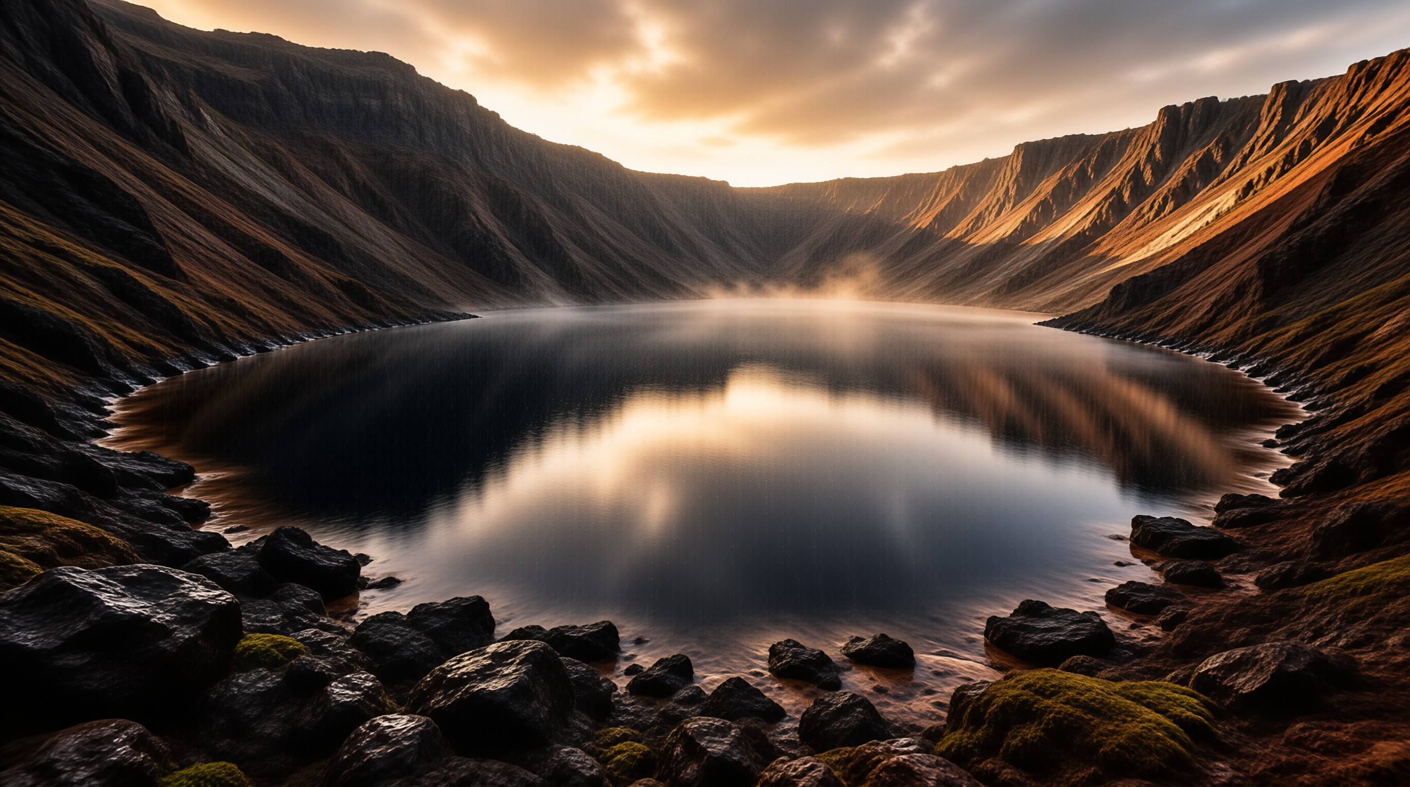 Golden Hour Mountain Lake
