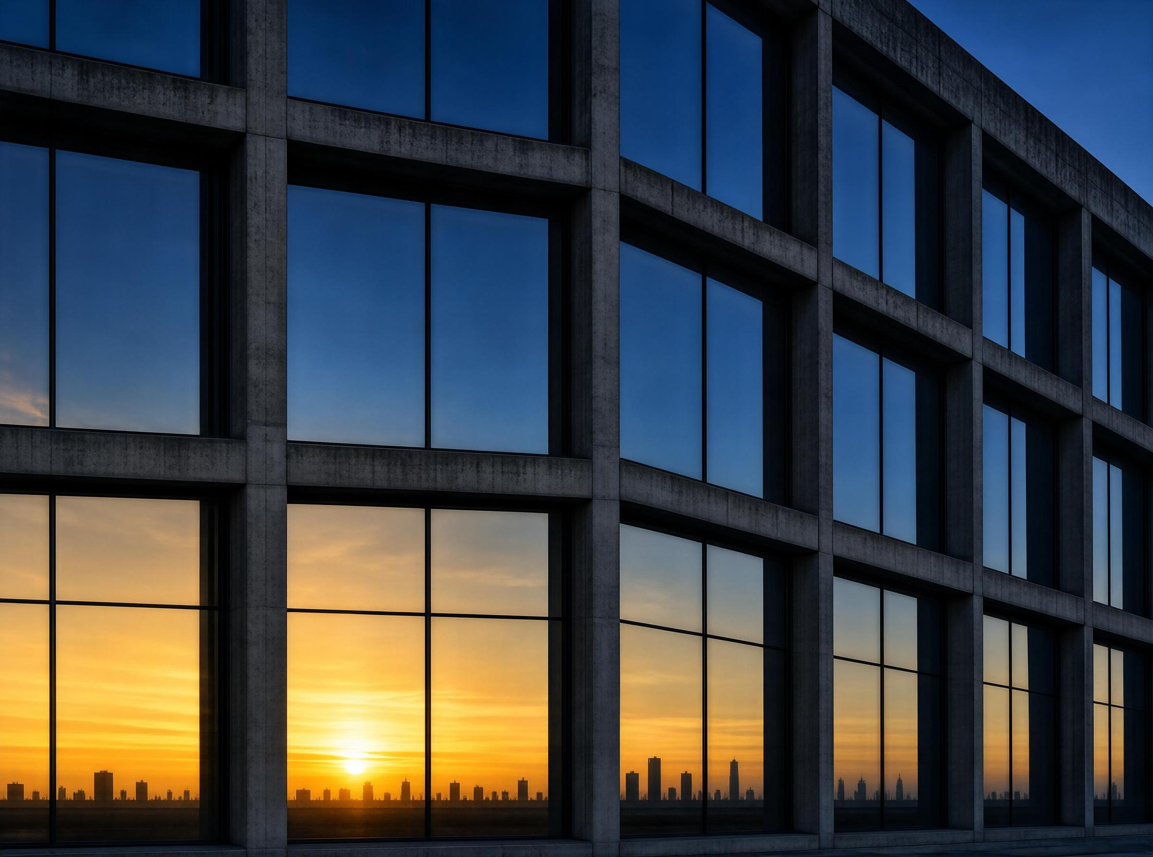 Building Facade Sunset