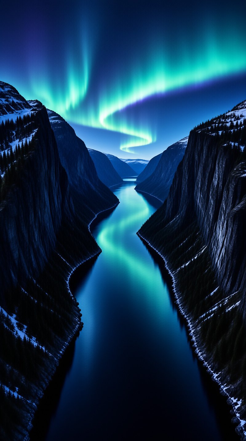 Aurora Over Mountains