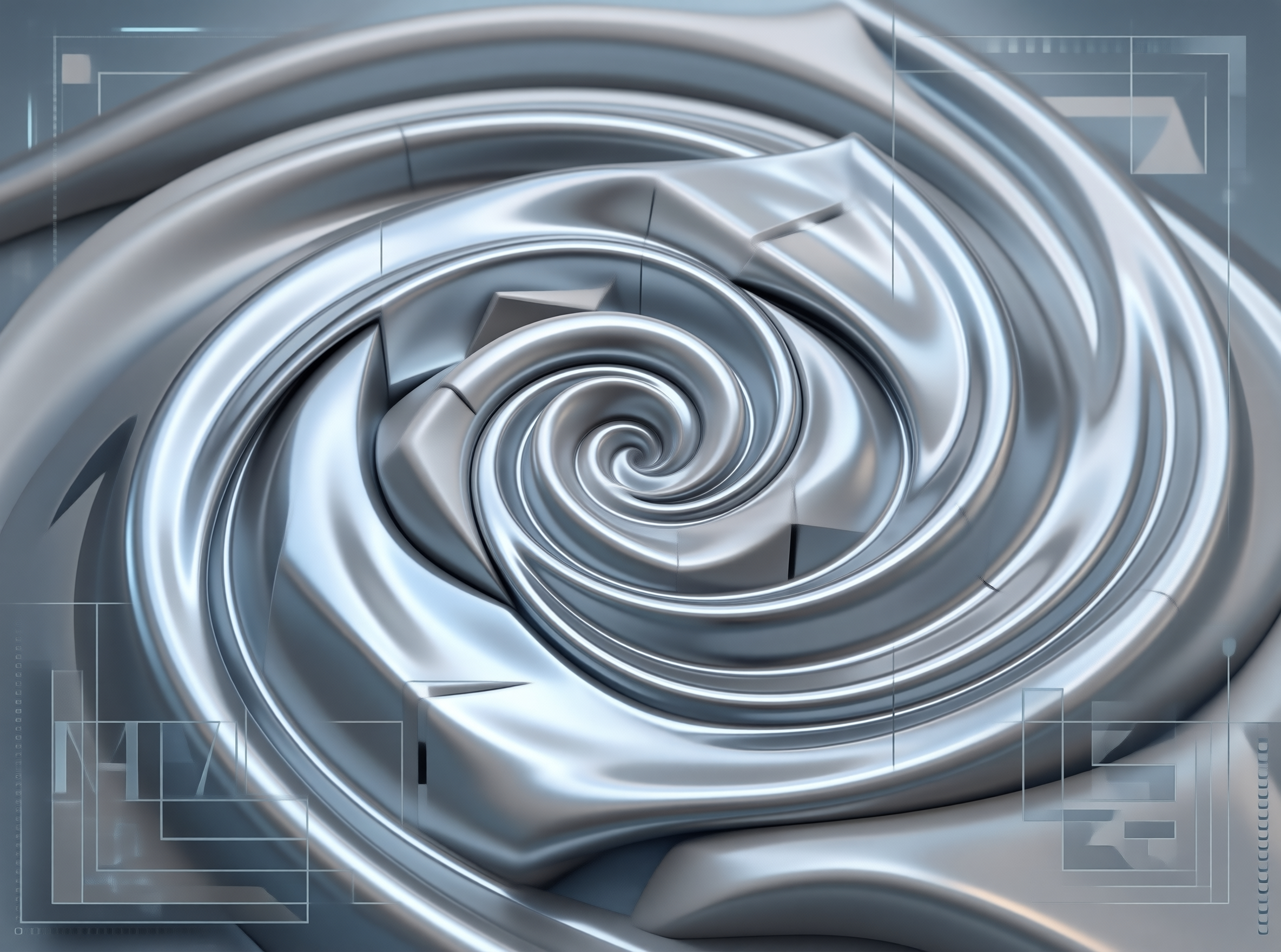 Abstract Metallic Spiral