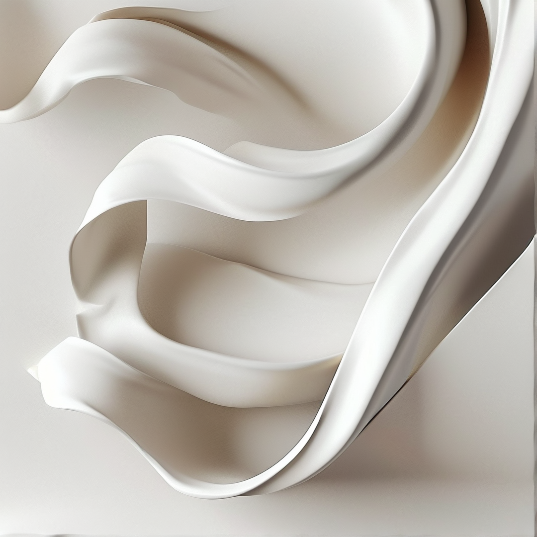 Cream Ribbon Abstract