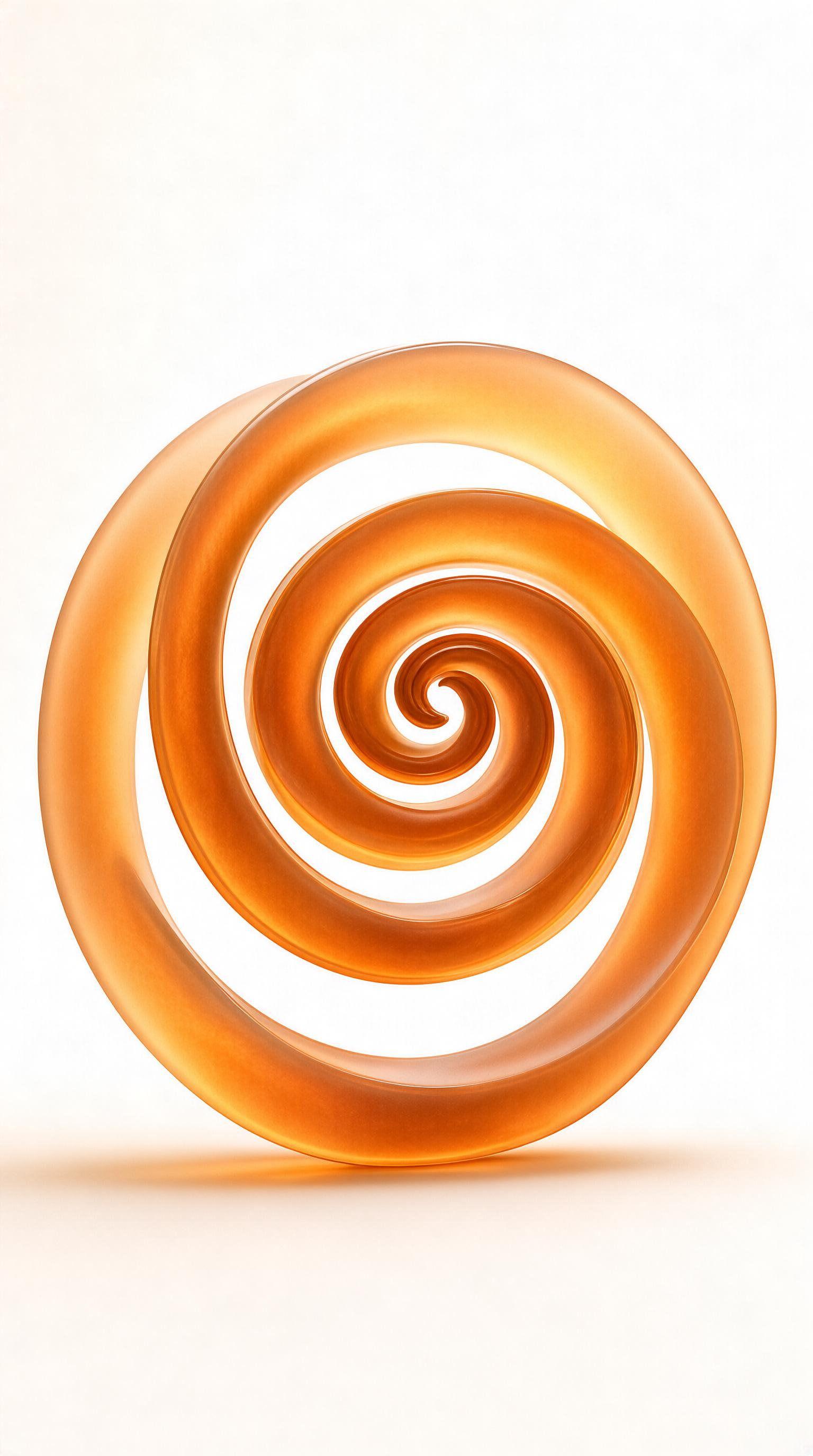Orange Spiral 3D Object