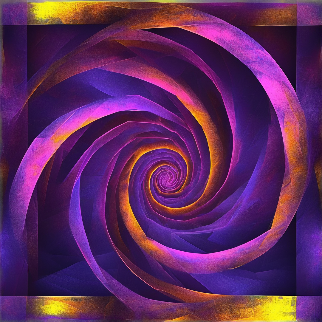 Purple Spiral Abstract Art