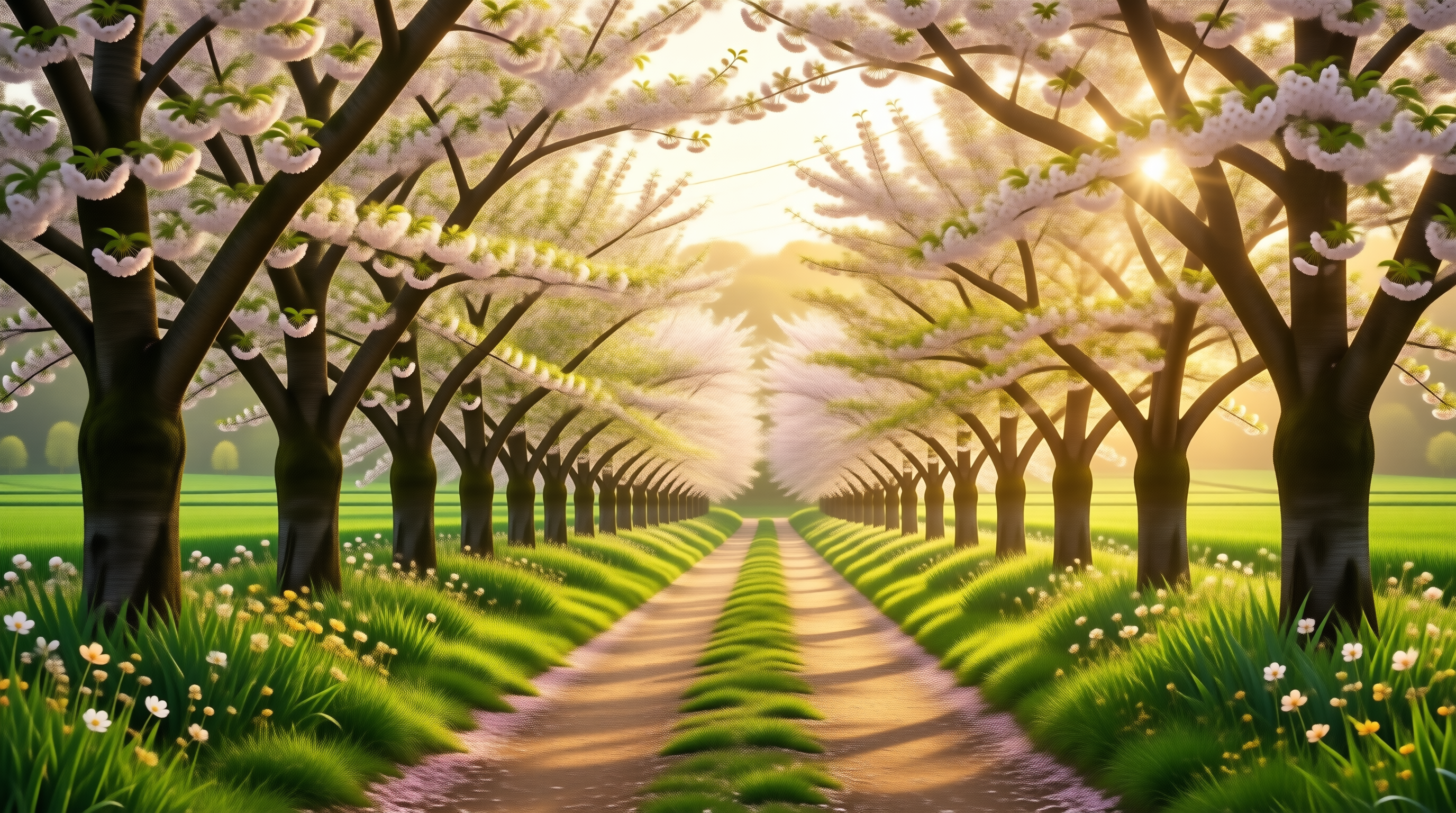 Cherry Blossom Tunnel Path
