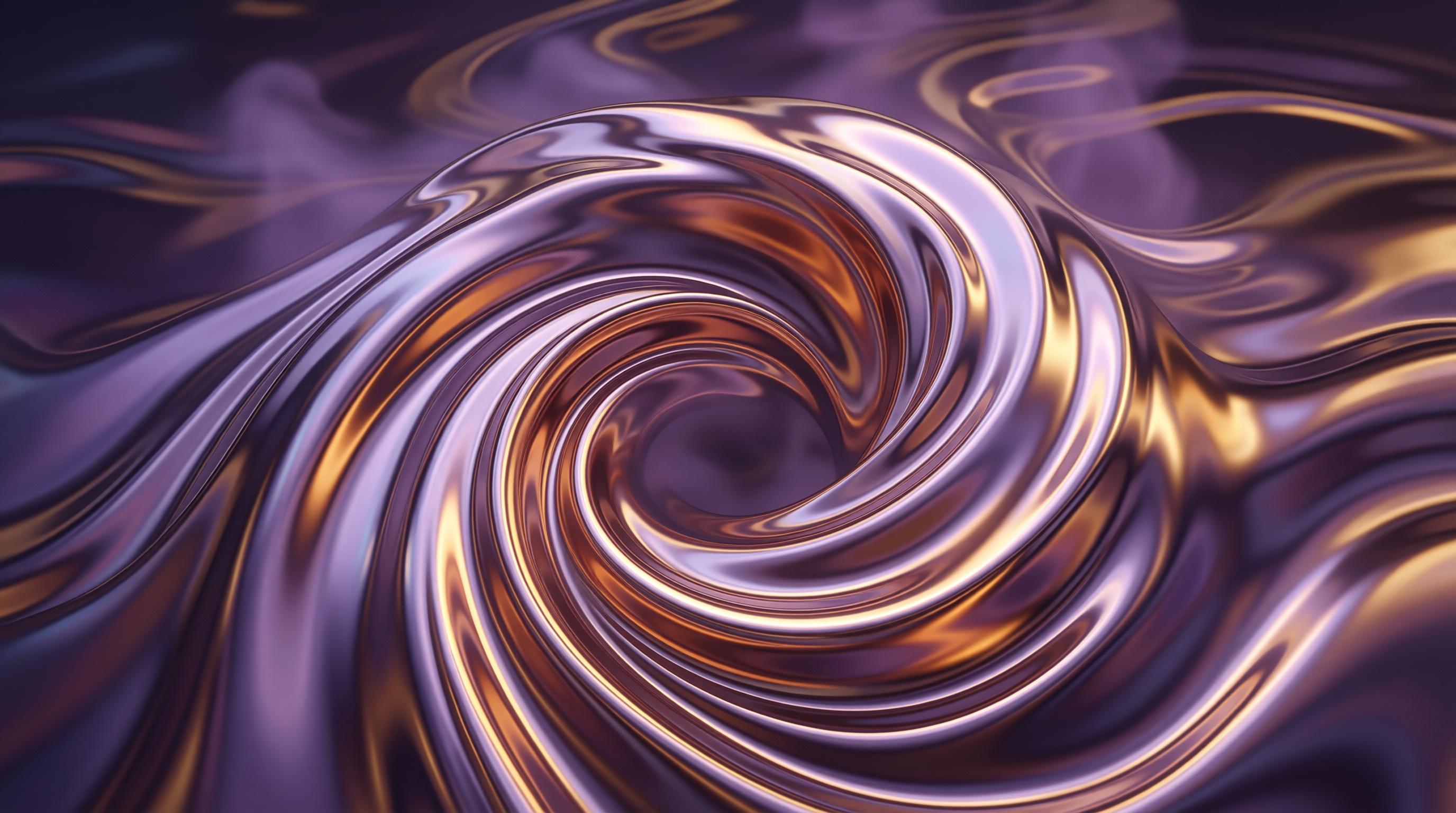 Abstract Purple Gold Swirl