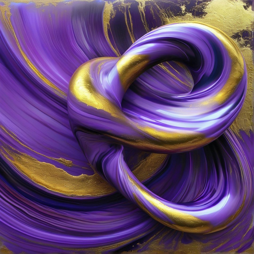 Purple and Gold Swirl