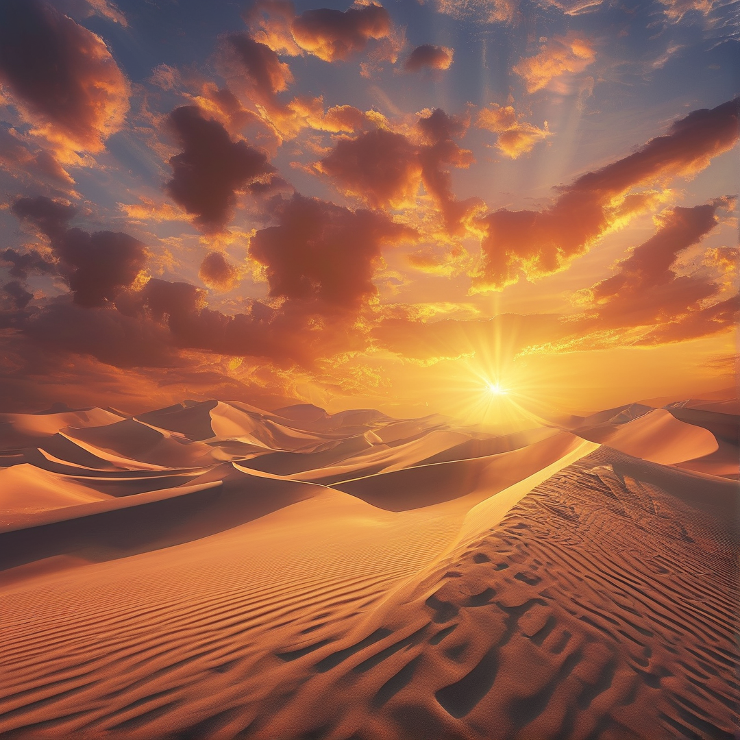 Golden Desert Sunset