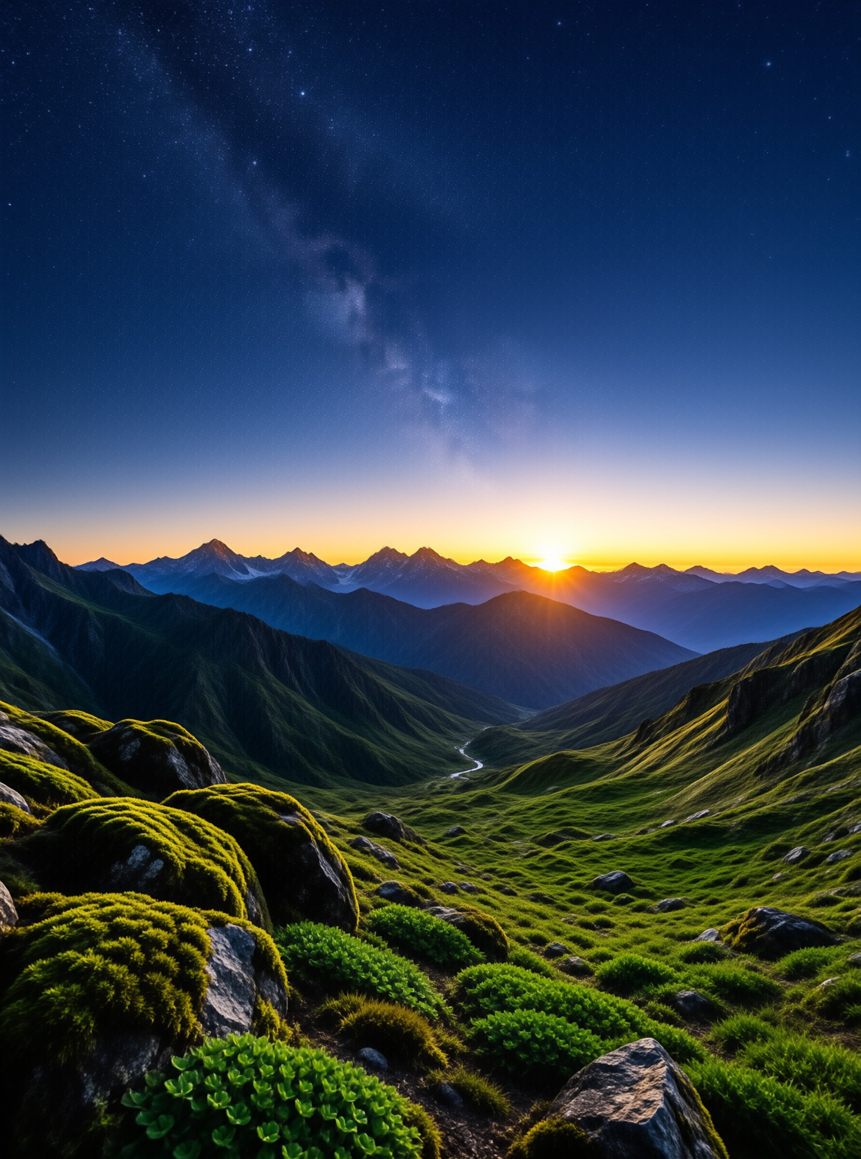 Mountain Landscape at Dawn