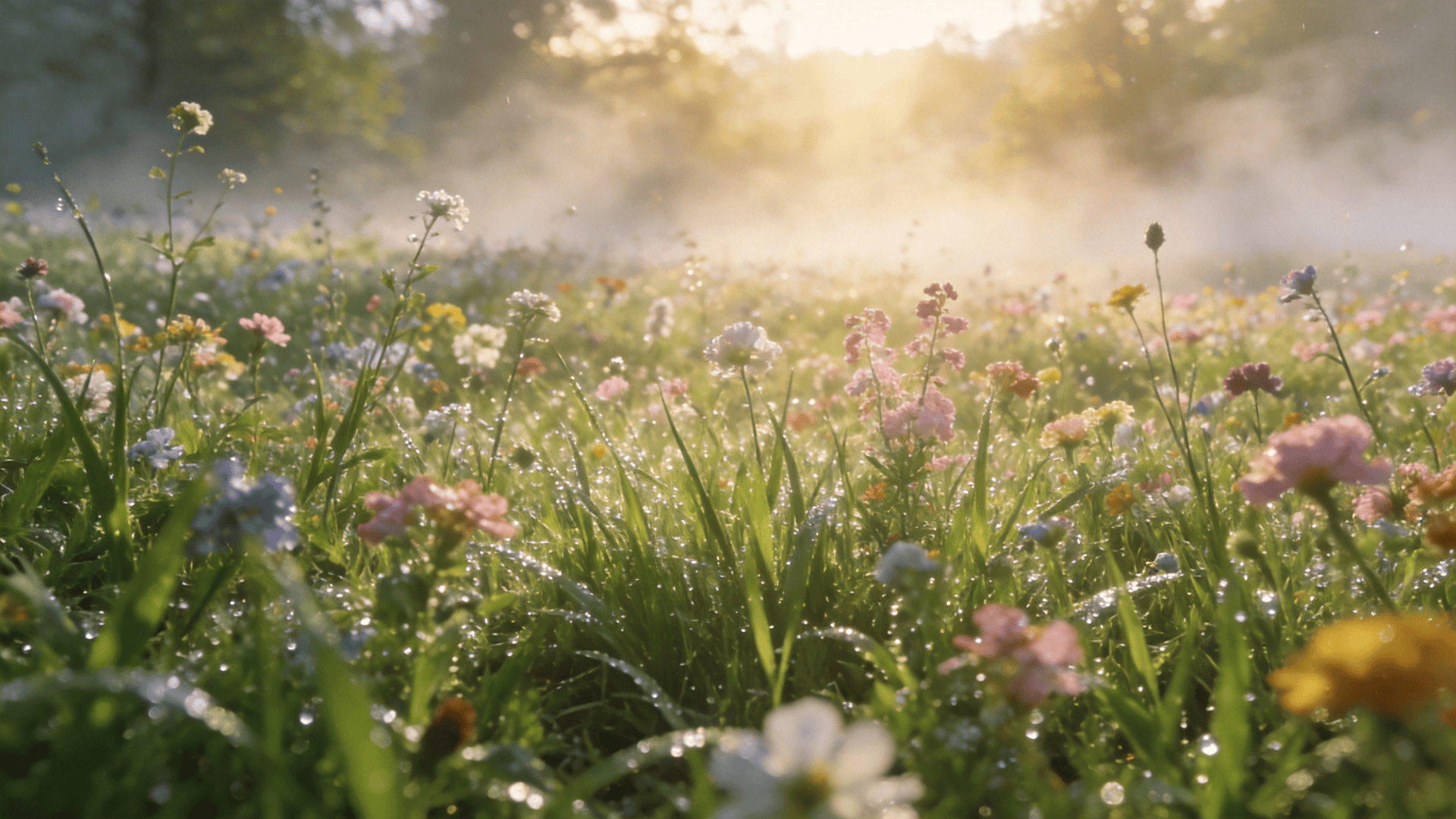 Soft Pastel Spring Landscape