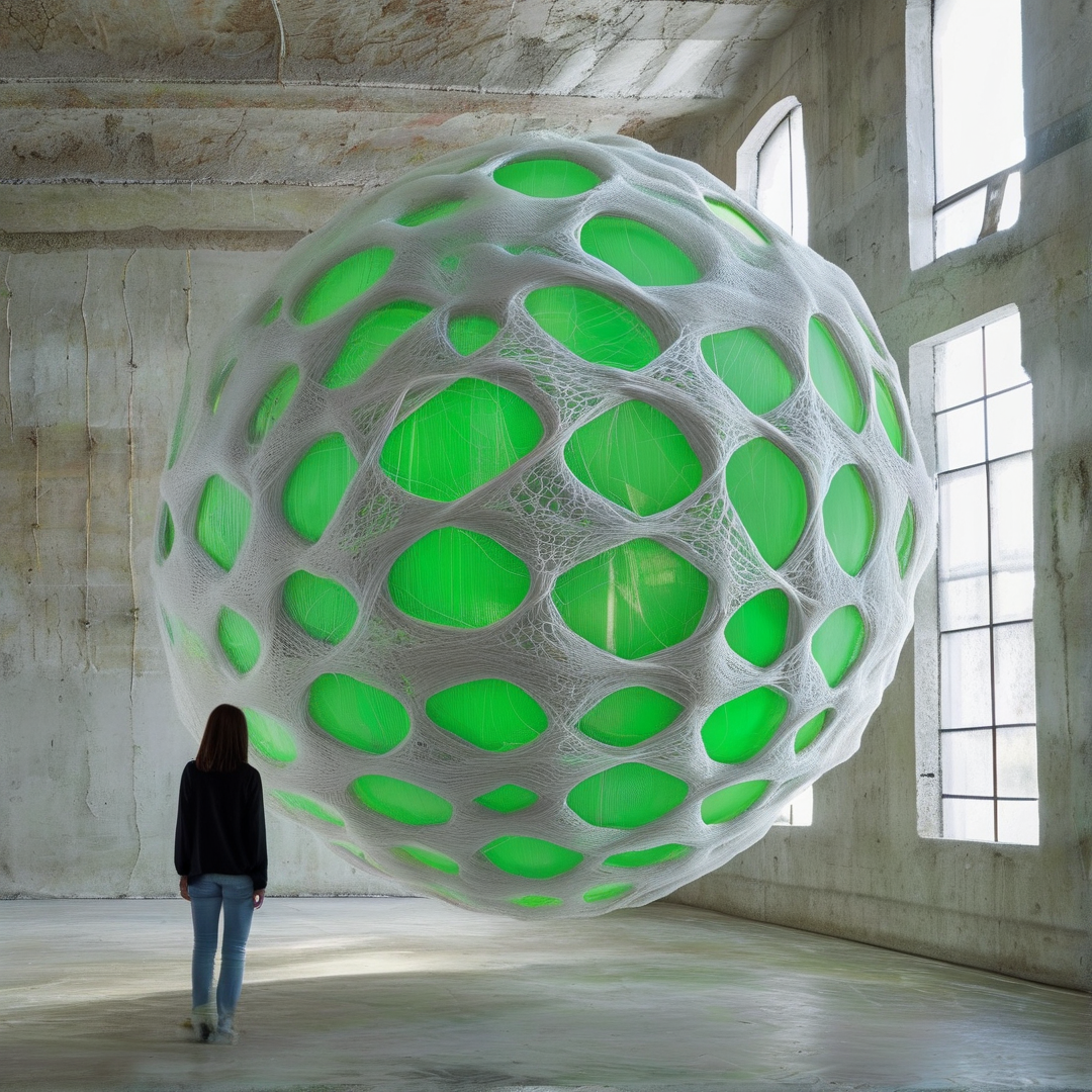 Giant Green Sphere Sculpture