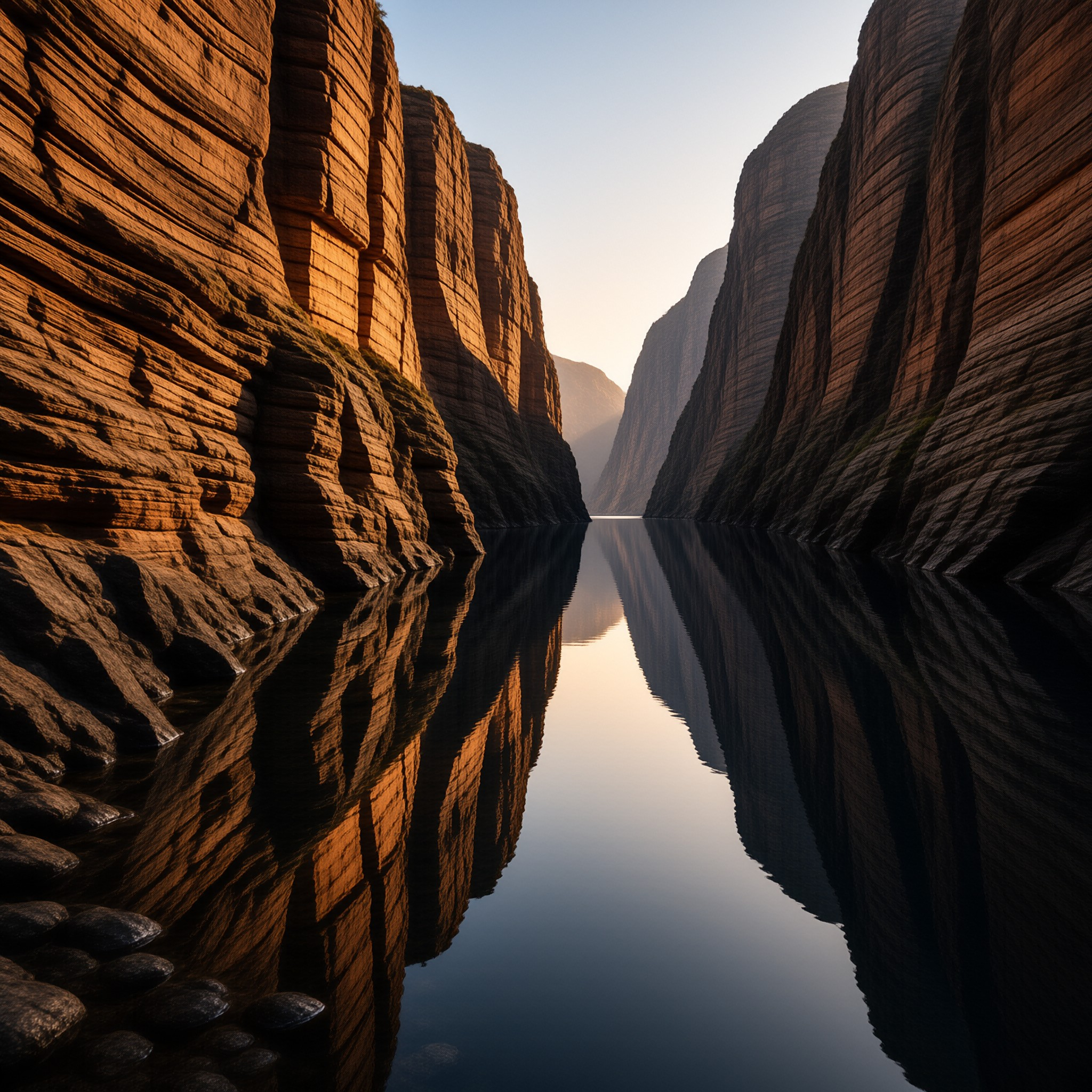 Layered Canyon Reflection