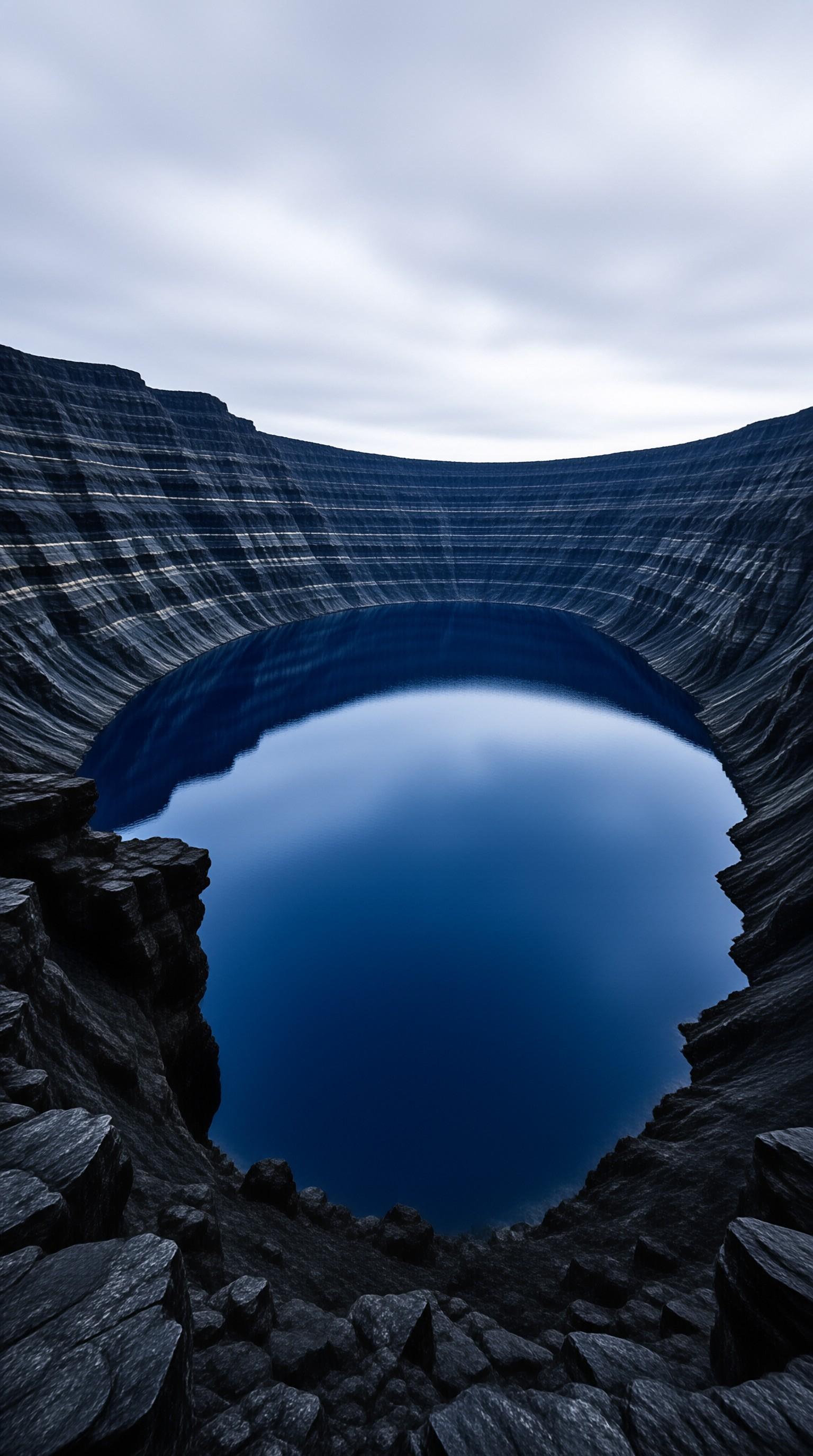Dark Circular Crater