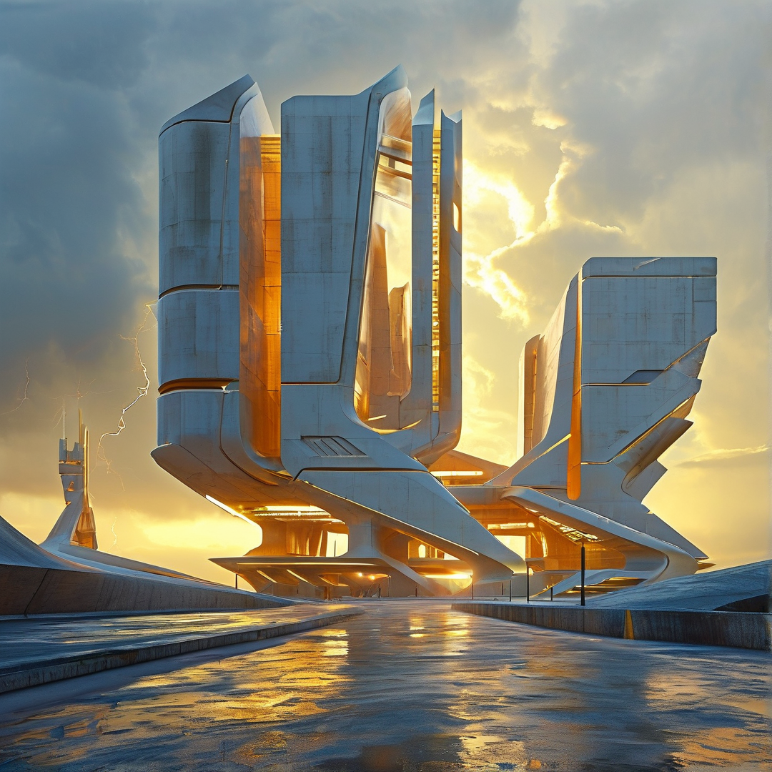 Luminous Futuristic Structure