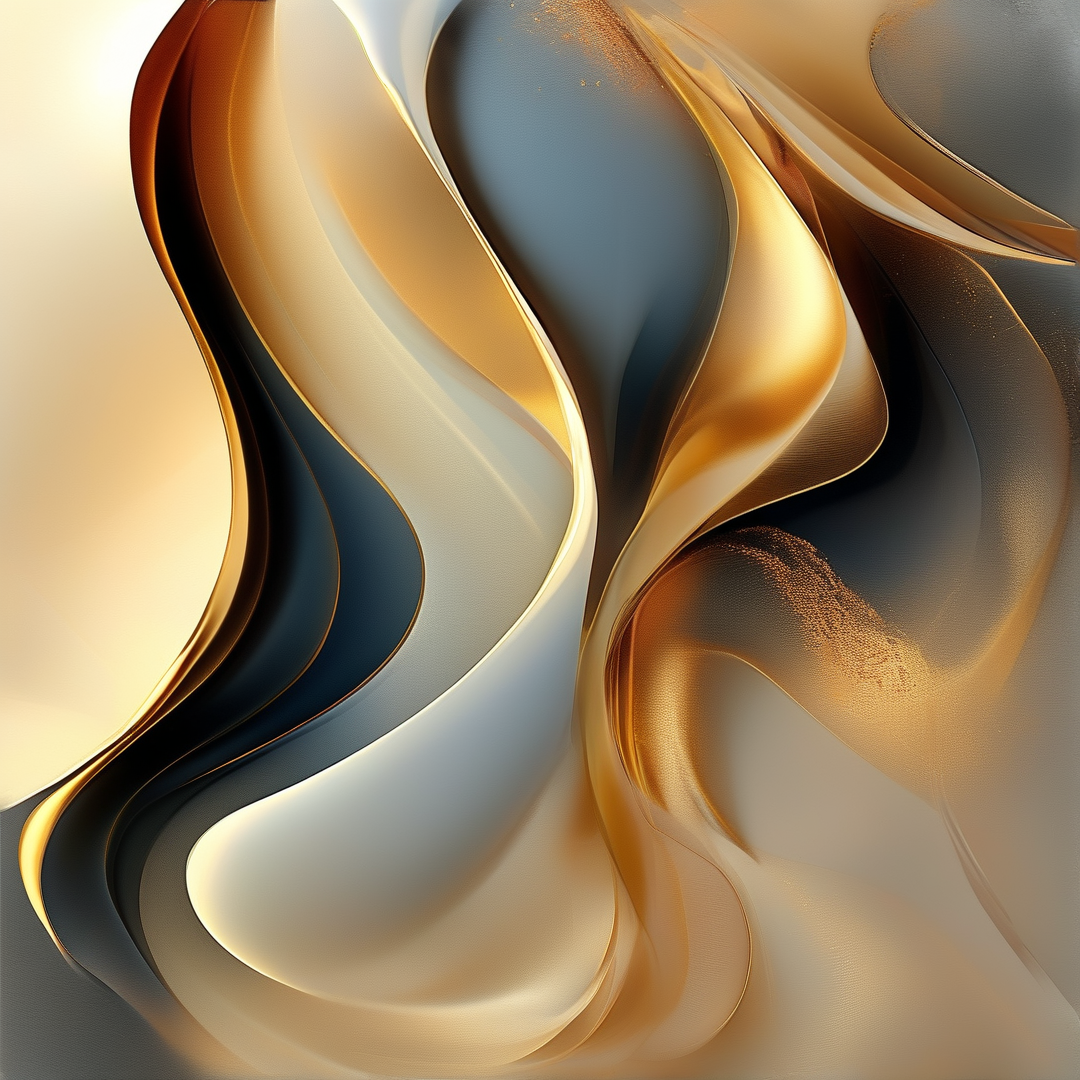 Abstract Golden Waves