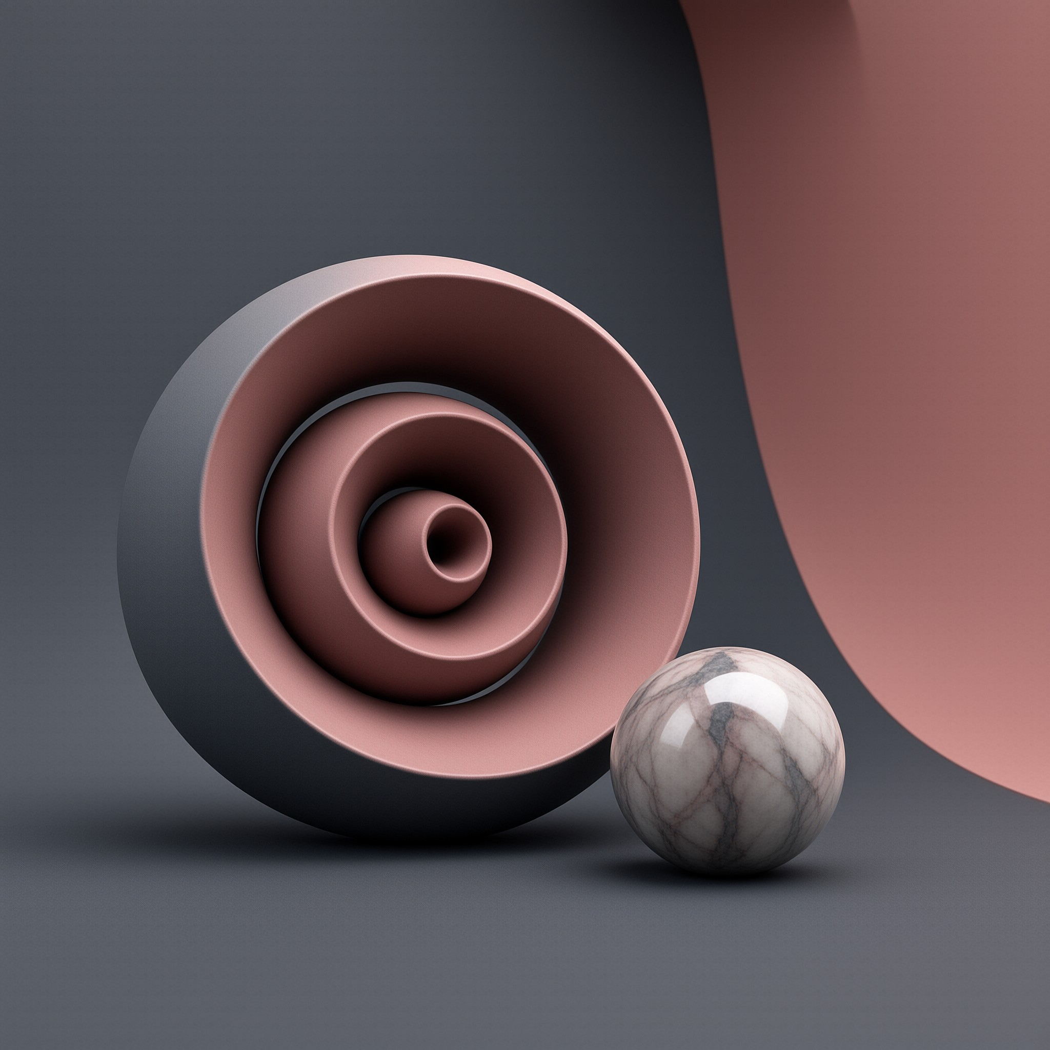 Abstract Spiral Composition
