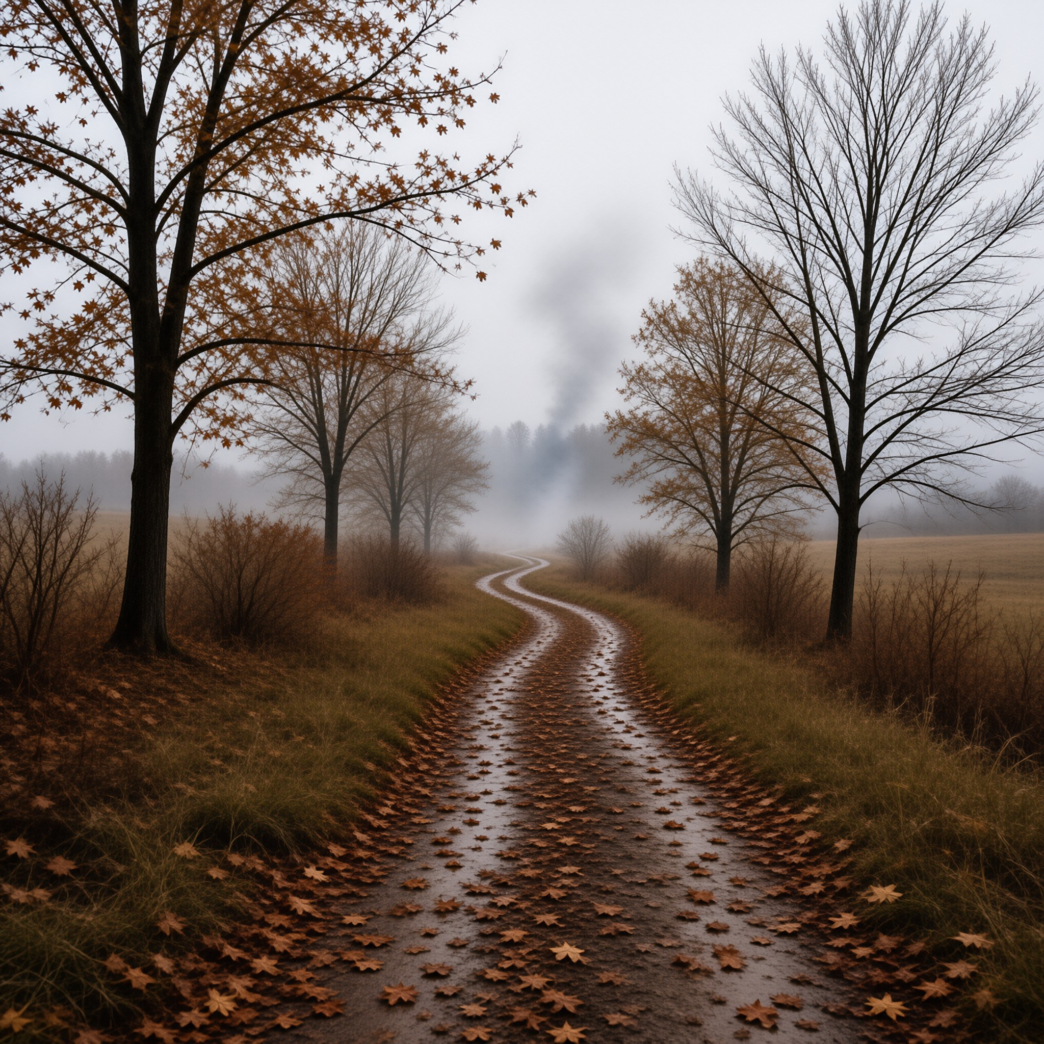 Foggy Autumn Path