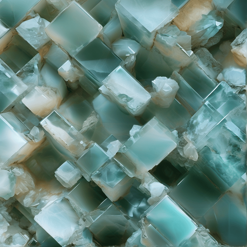 Blue Green Mineral Cluster