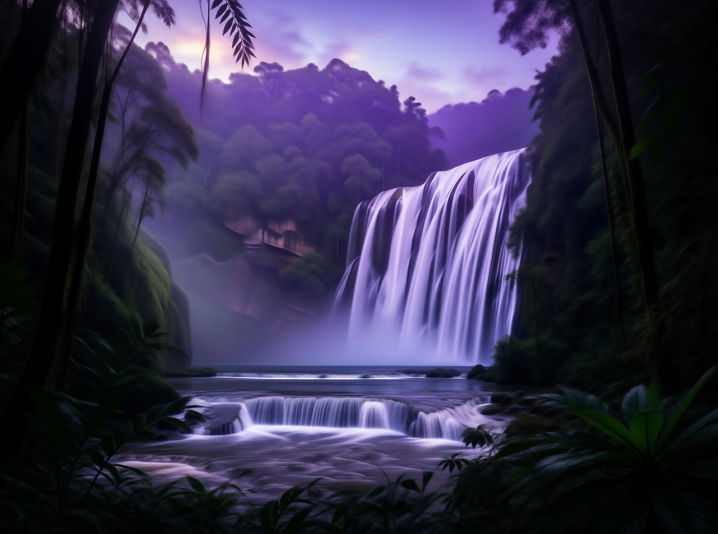 Mystic Purple Waterfall