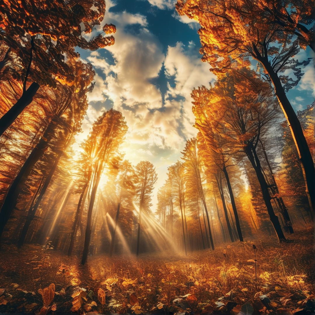 Golden Forest Sunlight