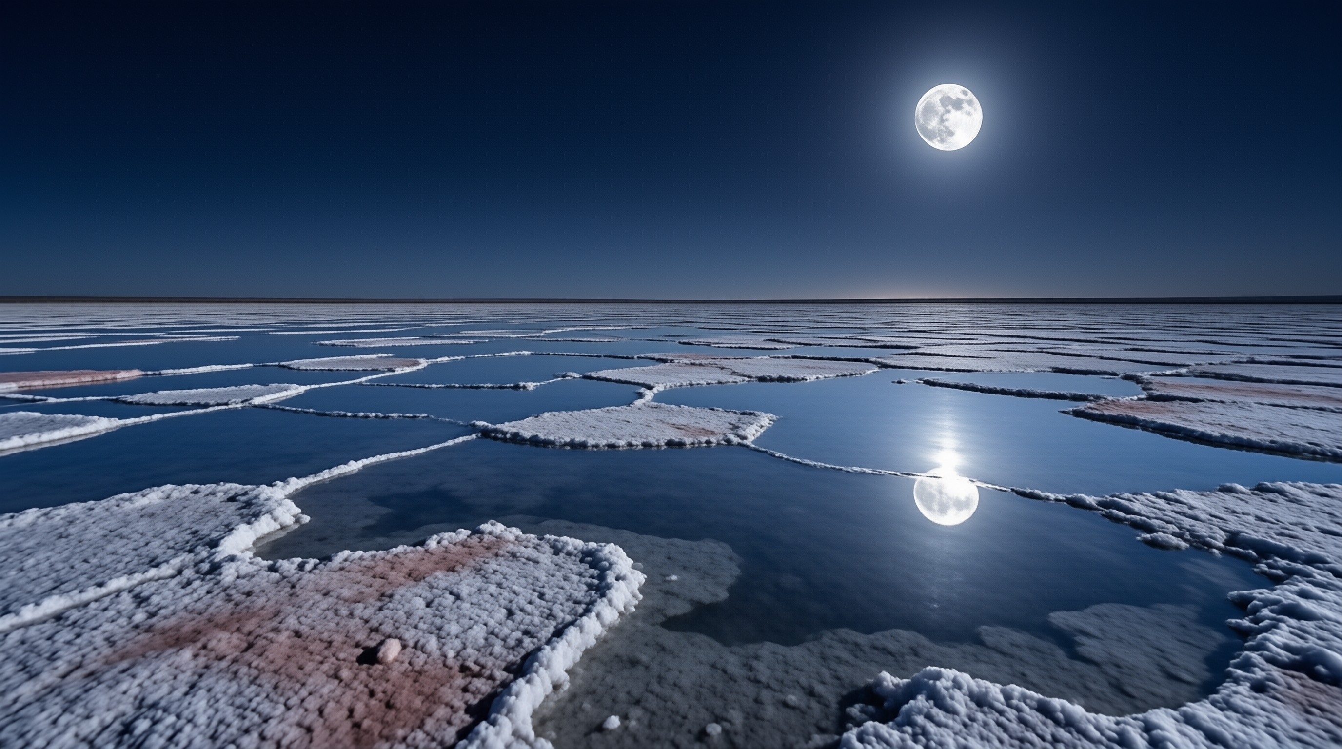 Moonlit Salt Flat