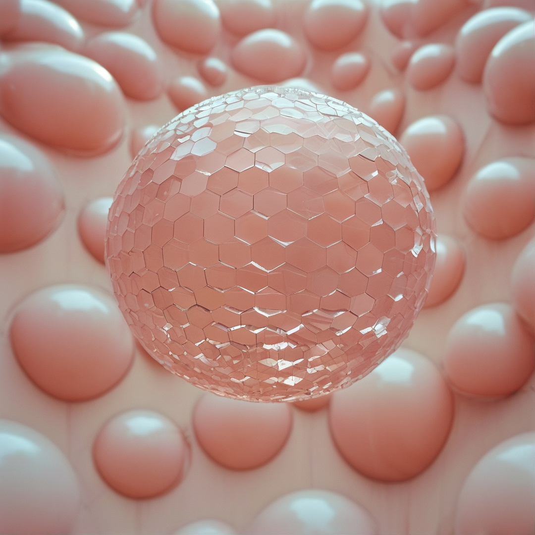 Pink Faceted Sphere