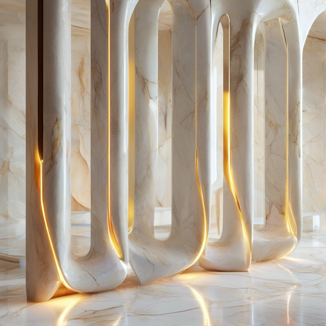 Golden Marble Columns