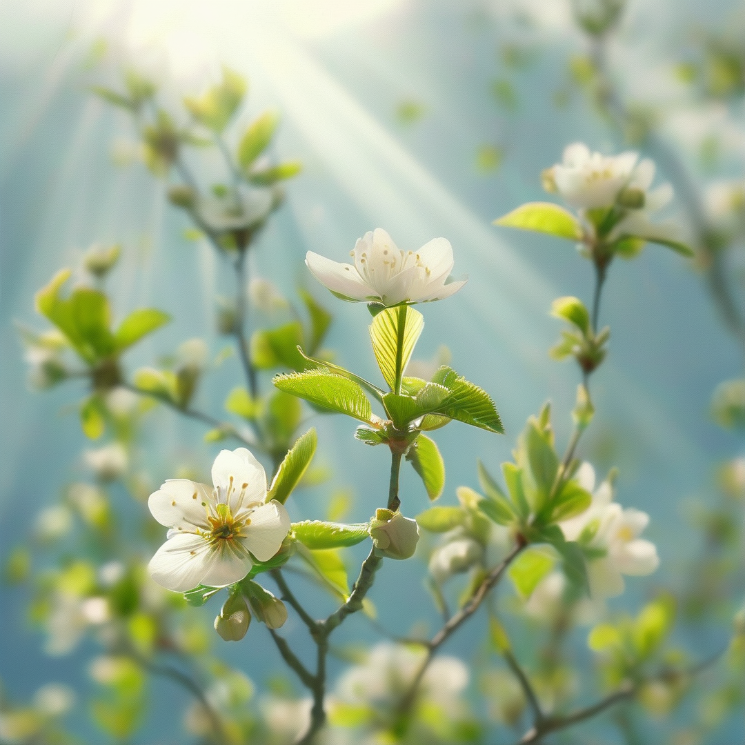 Spring Blossoms in Sunlight