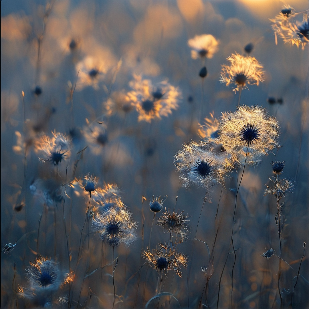 Backlit Wildflower Field