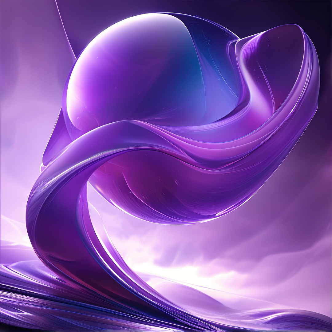 Purple Abstract Fluid Art