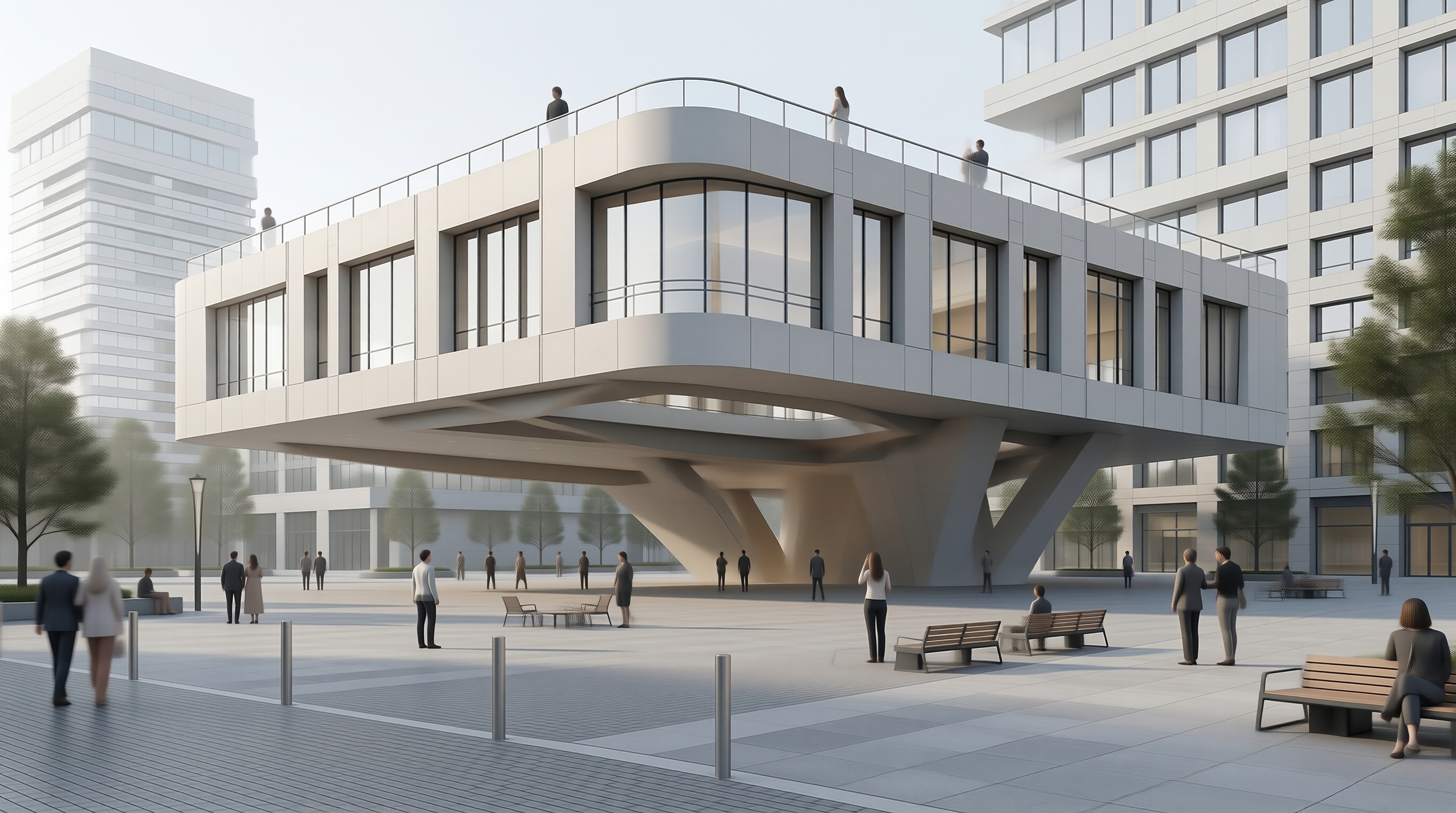 Modern Elevated Walkway