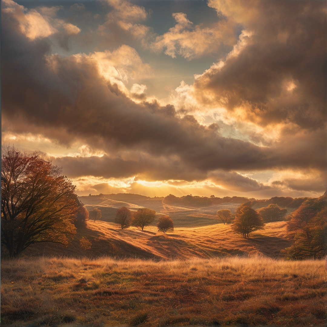 Golden Sunset Landscape