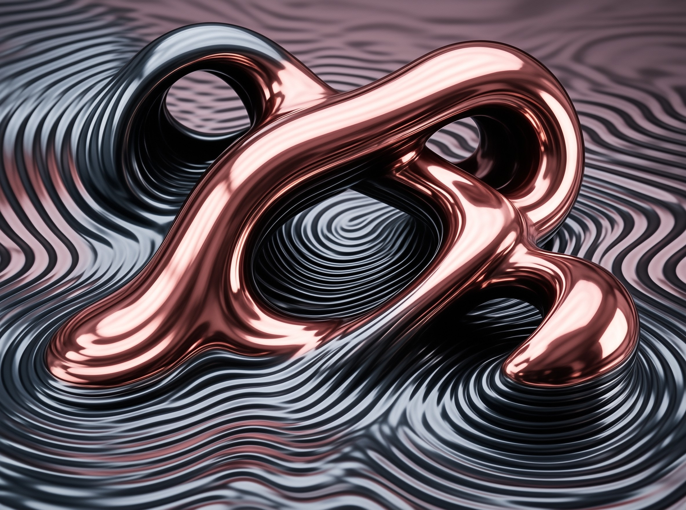 Abstract Copper Sculpture