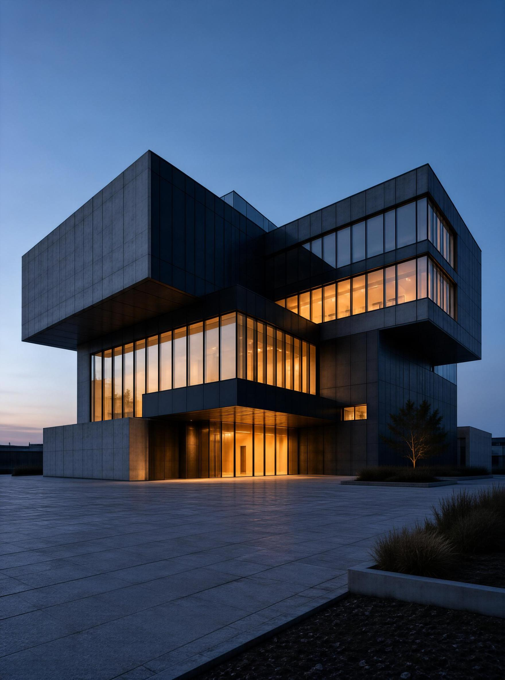 Modern Architecture at Dusk