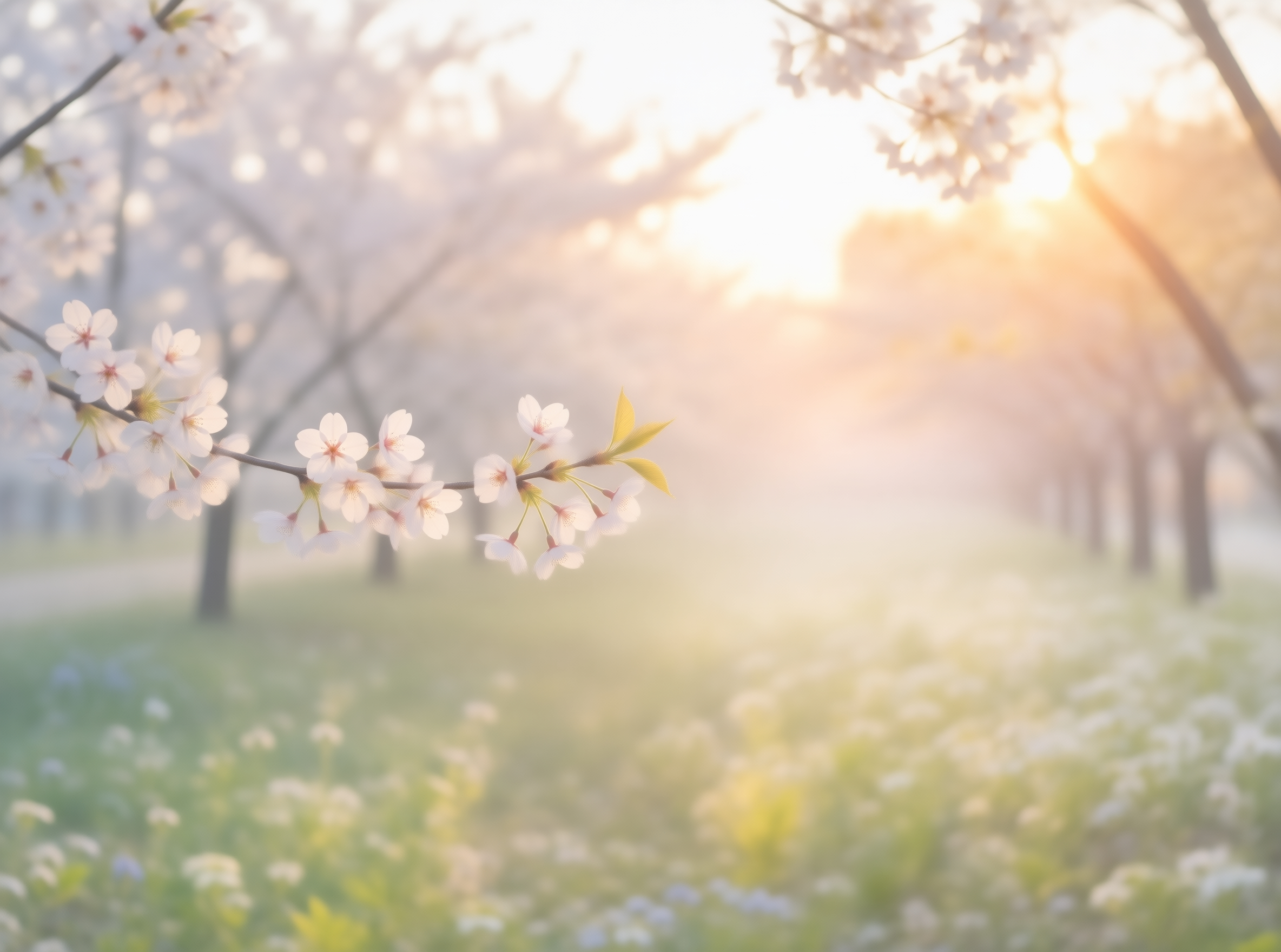 Cherry Blossoms at Sunrise