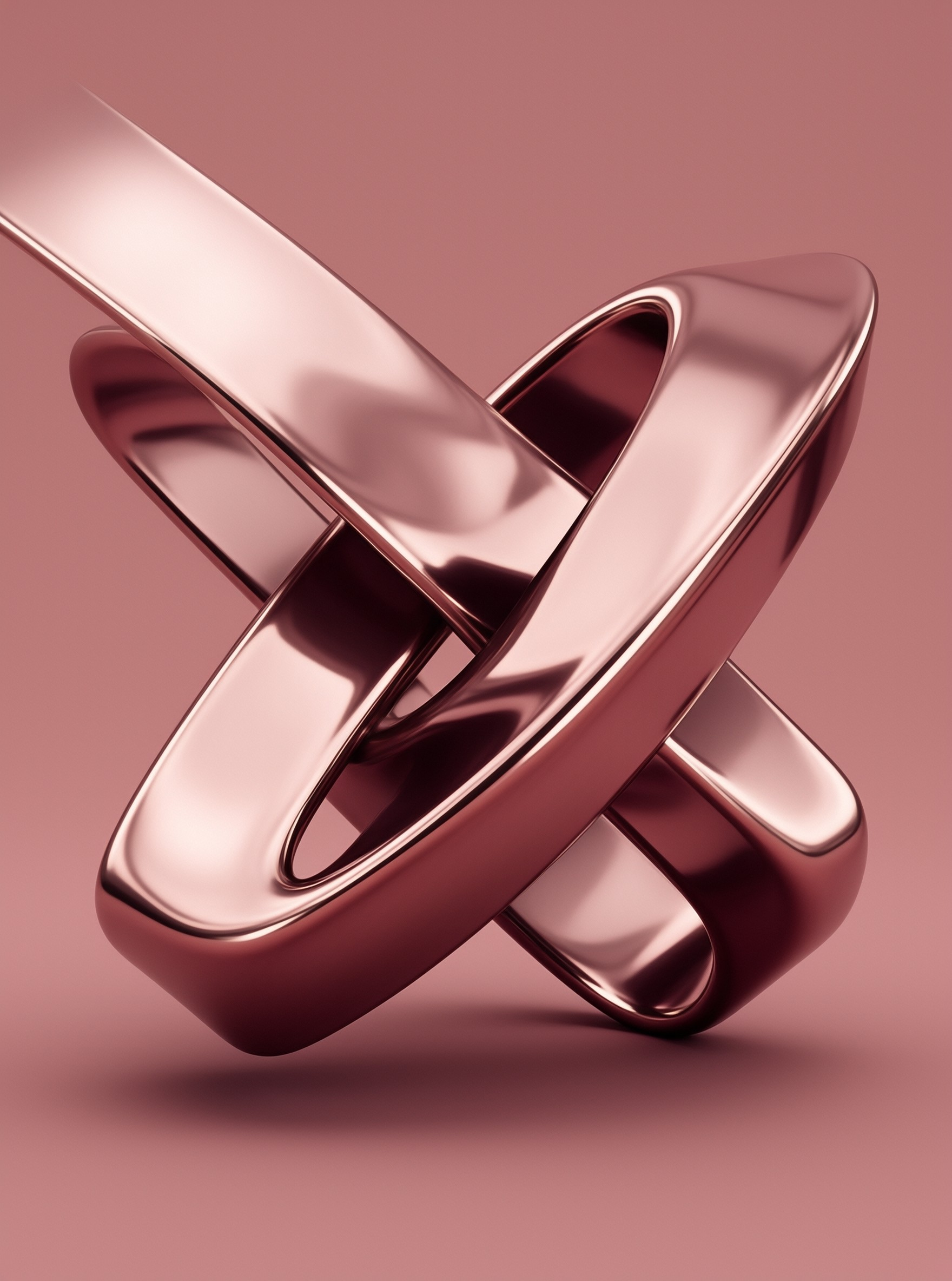 Interlocking Rose Gold Rings