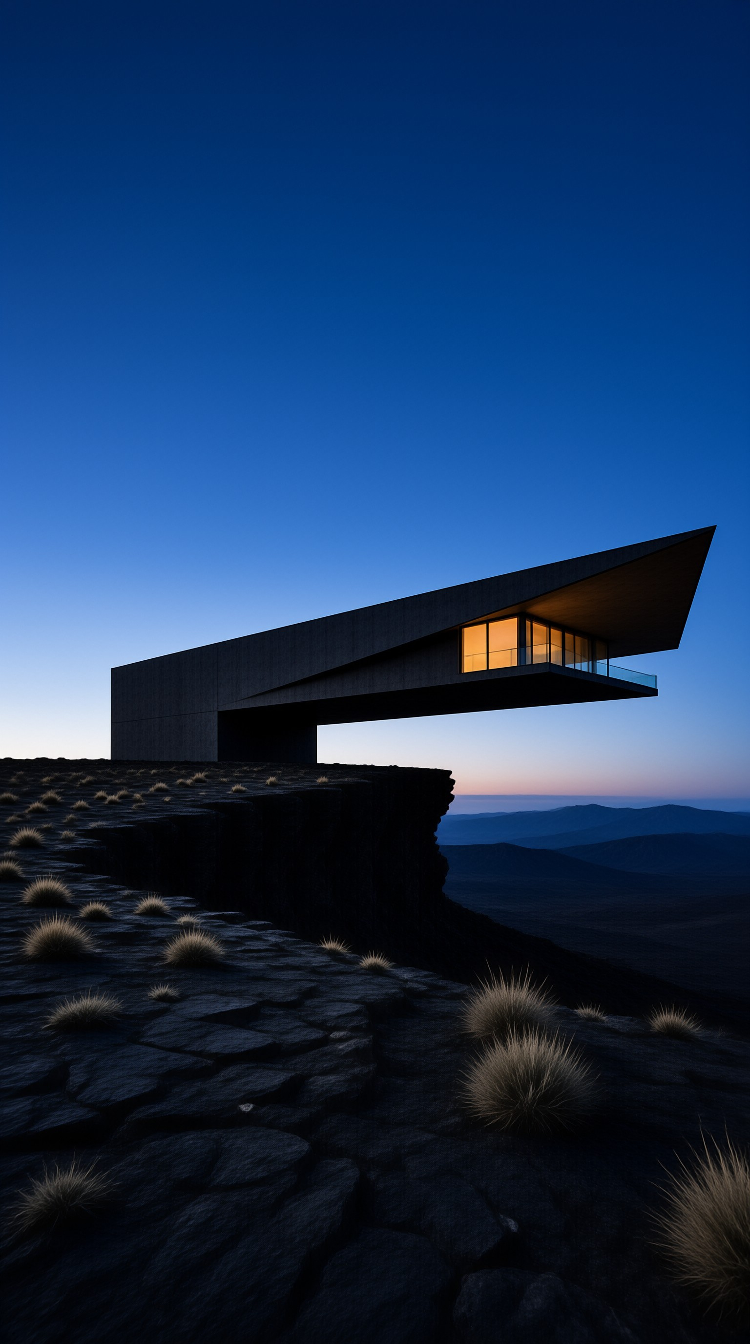 Cliffside Residence at Twilight