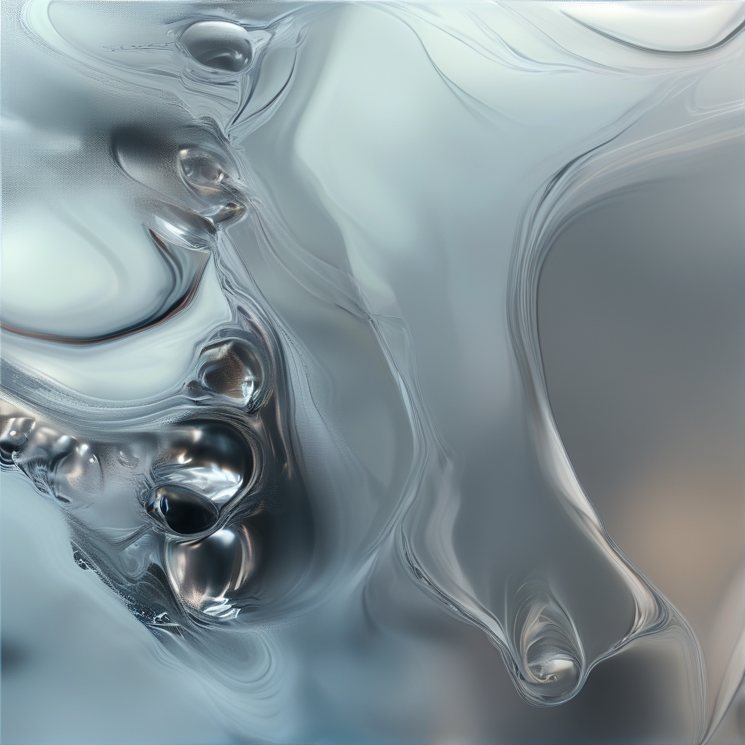 Liquid Silver Abstract
